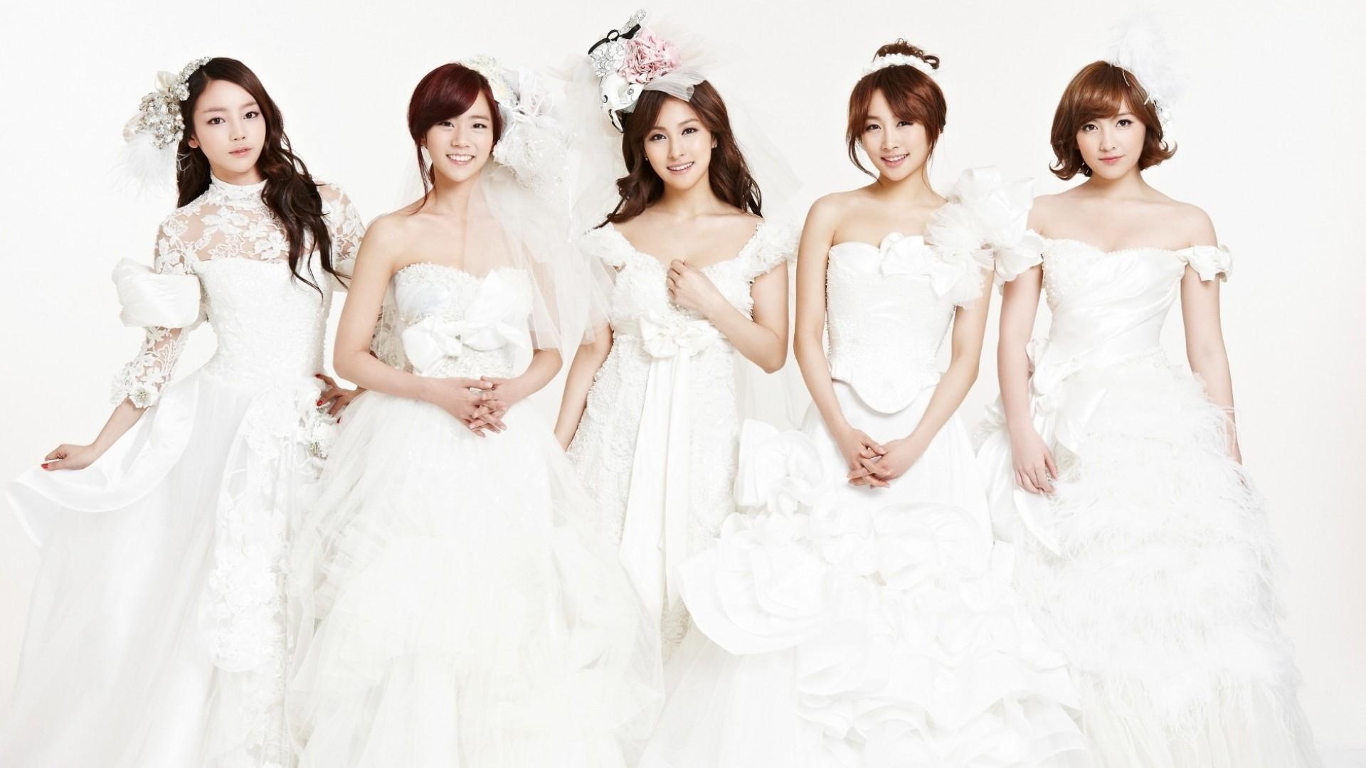 1920x1080 kara k pop korean wedding dress women asian
