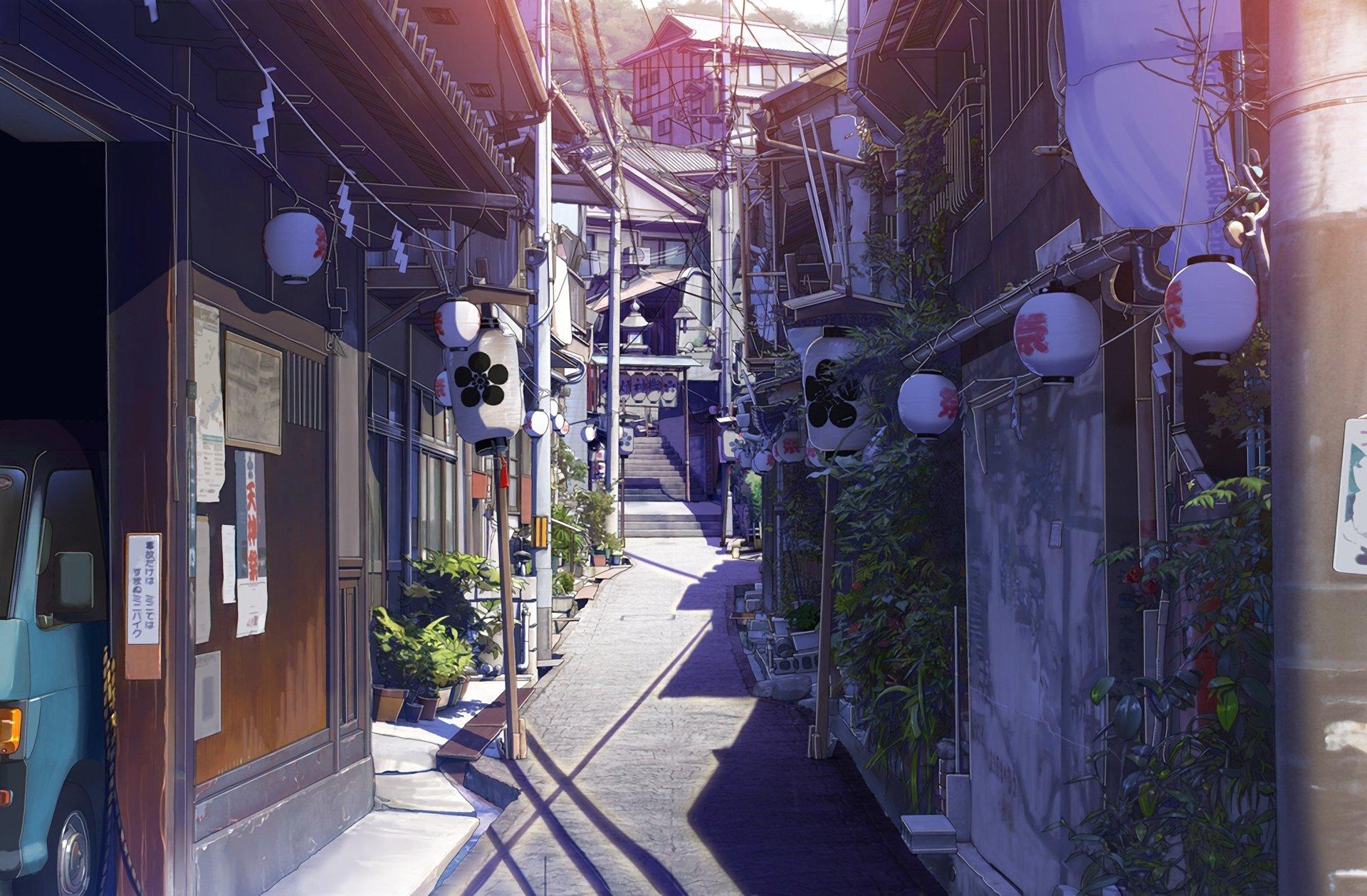 Alleyway Anime Night City Background - Erwingrommel