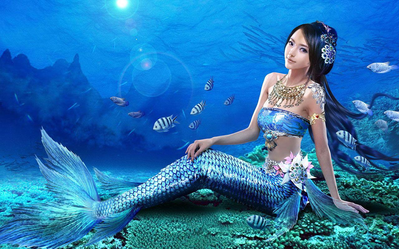 Beautiful mermaids. mysterious mermaid HD widescreen wallpaper 7