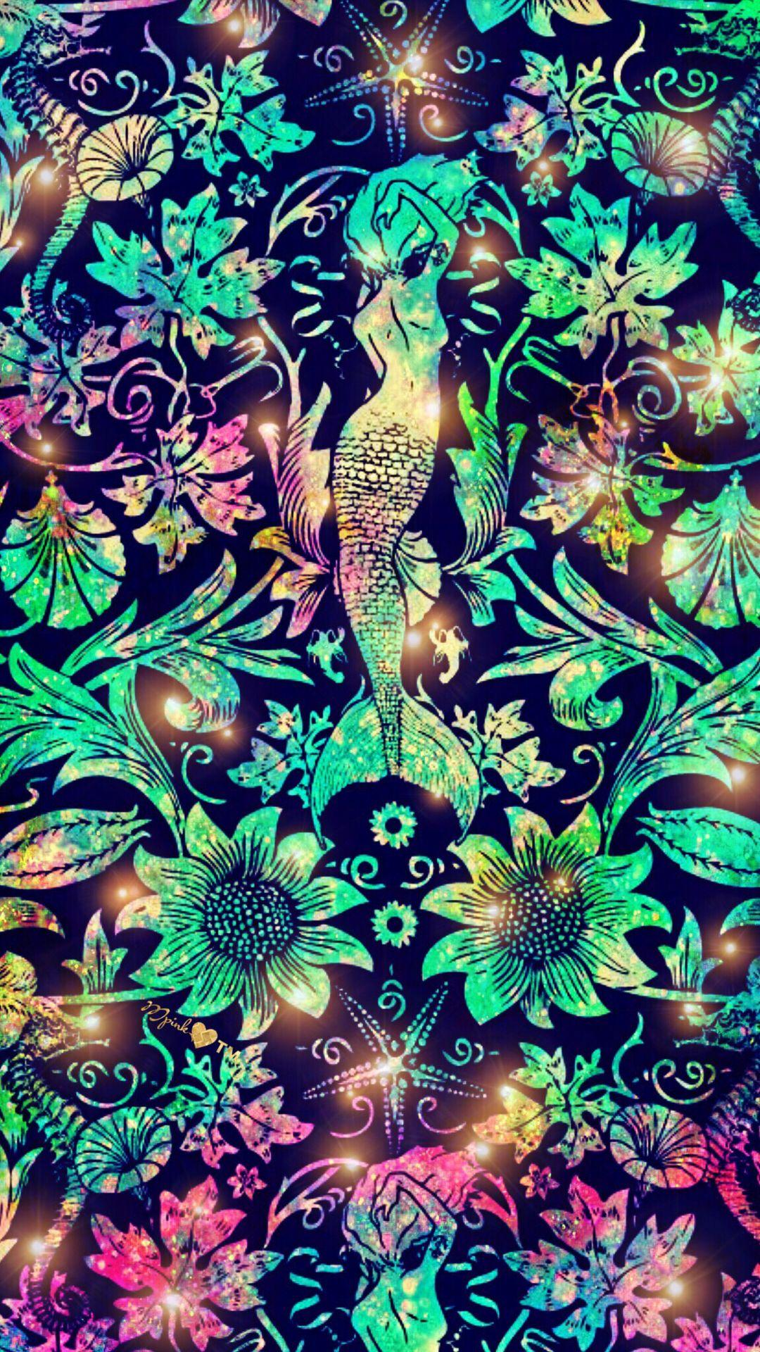 Vintage Mermaid Galaxy Wallpaper #androidwallpaper #iphonewallpaper