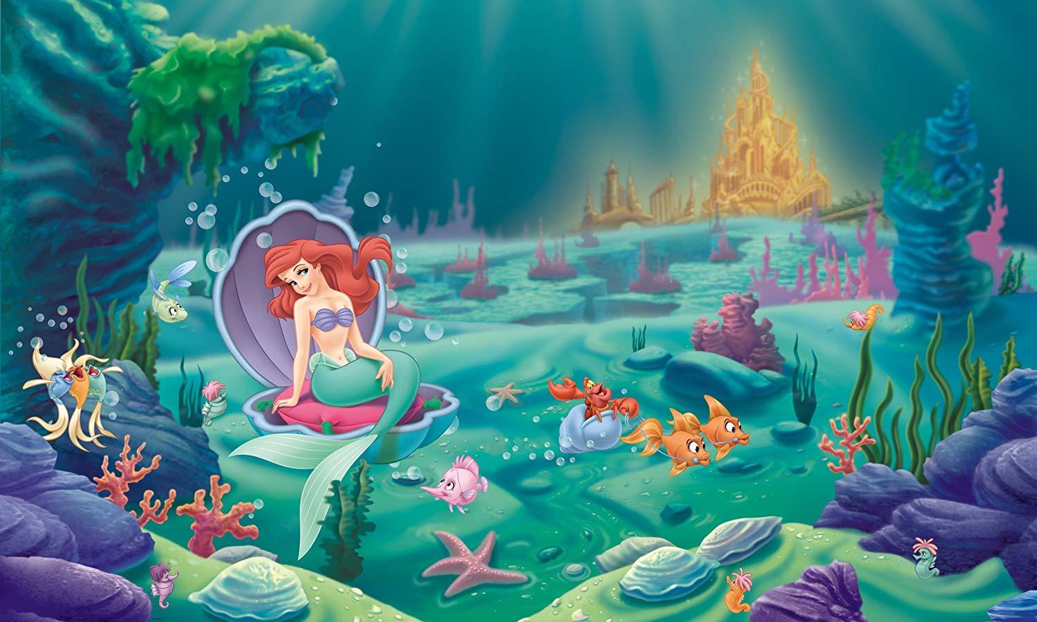RoomMates Disney Princes Littlest Mermaid Removable Wall Mural