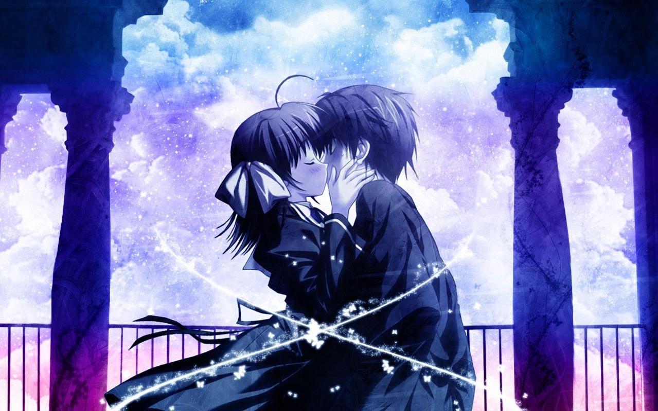 Cute Anime Girl And Boy Kiss Wallpapers - Wallpaper Cave