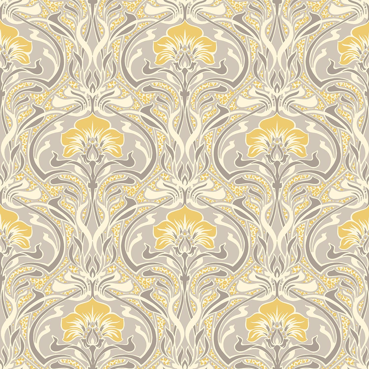 Wallpaper Art Deco Flora Nouveau, HD Wallpaper