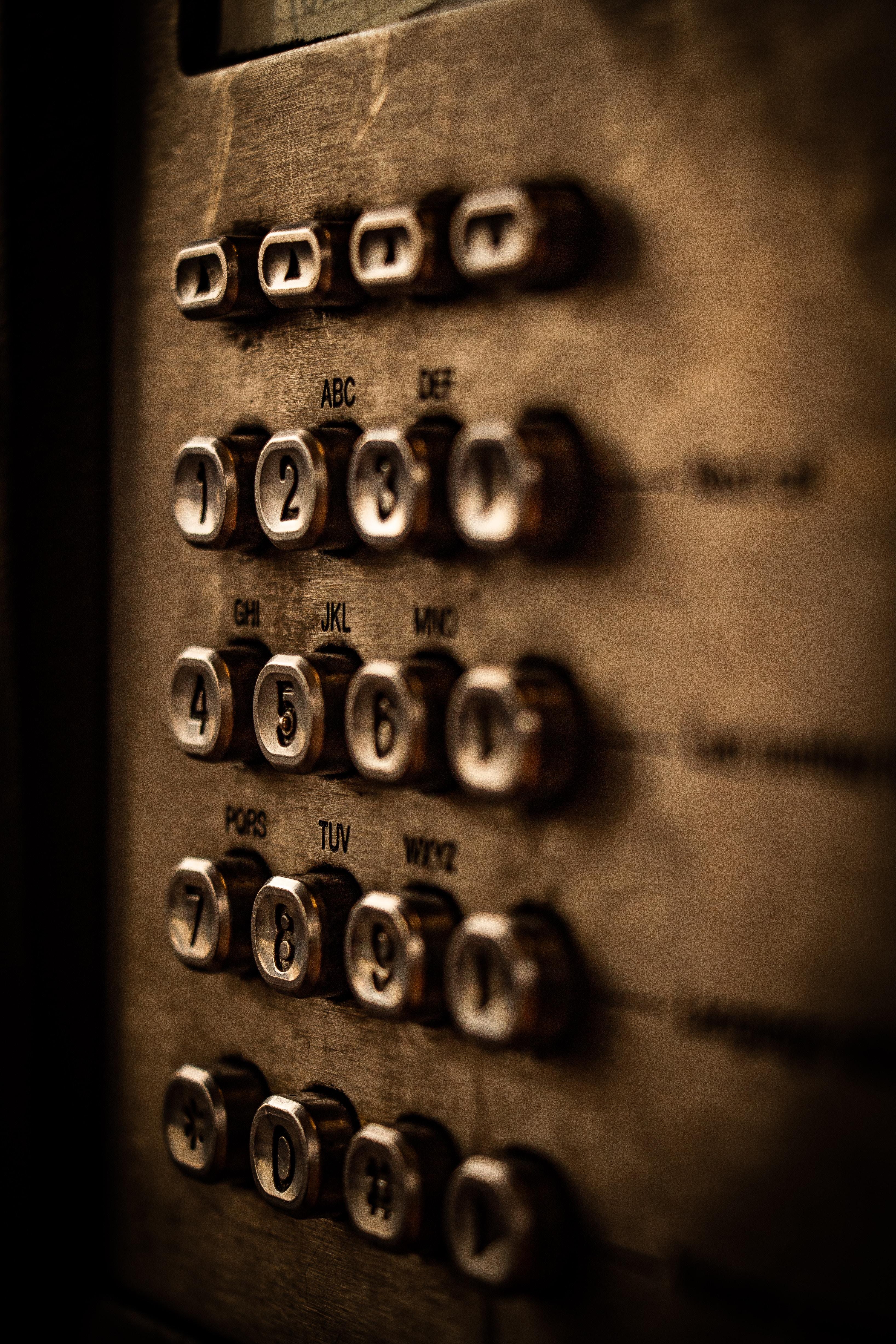 Download wallpaper 3273x4909 buttons, keyboard, metal, numbers