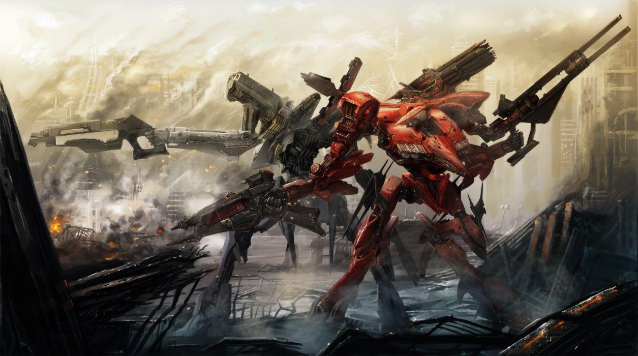 Armored core armored core- for answer cecetiv fire gun mecha ruins