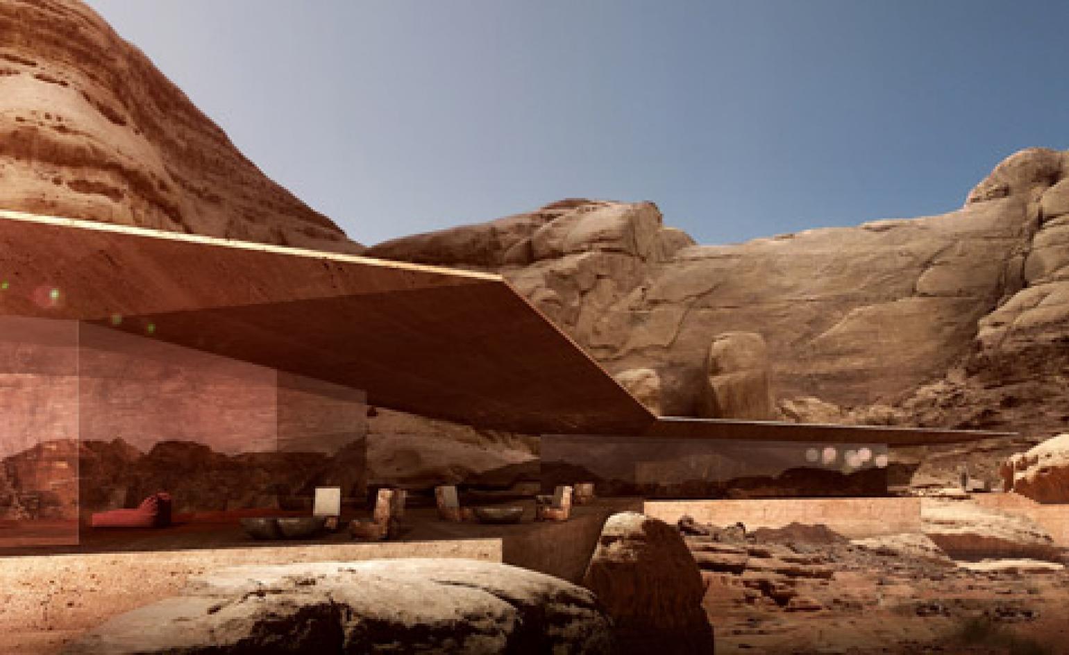 Desert Lodges by Chad Oppenheim in Wadi Rum. Wallpaper*