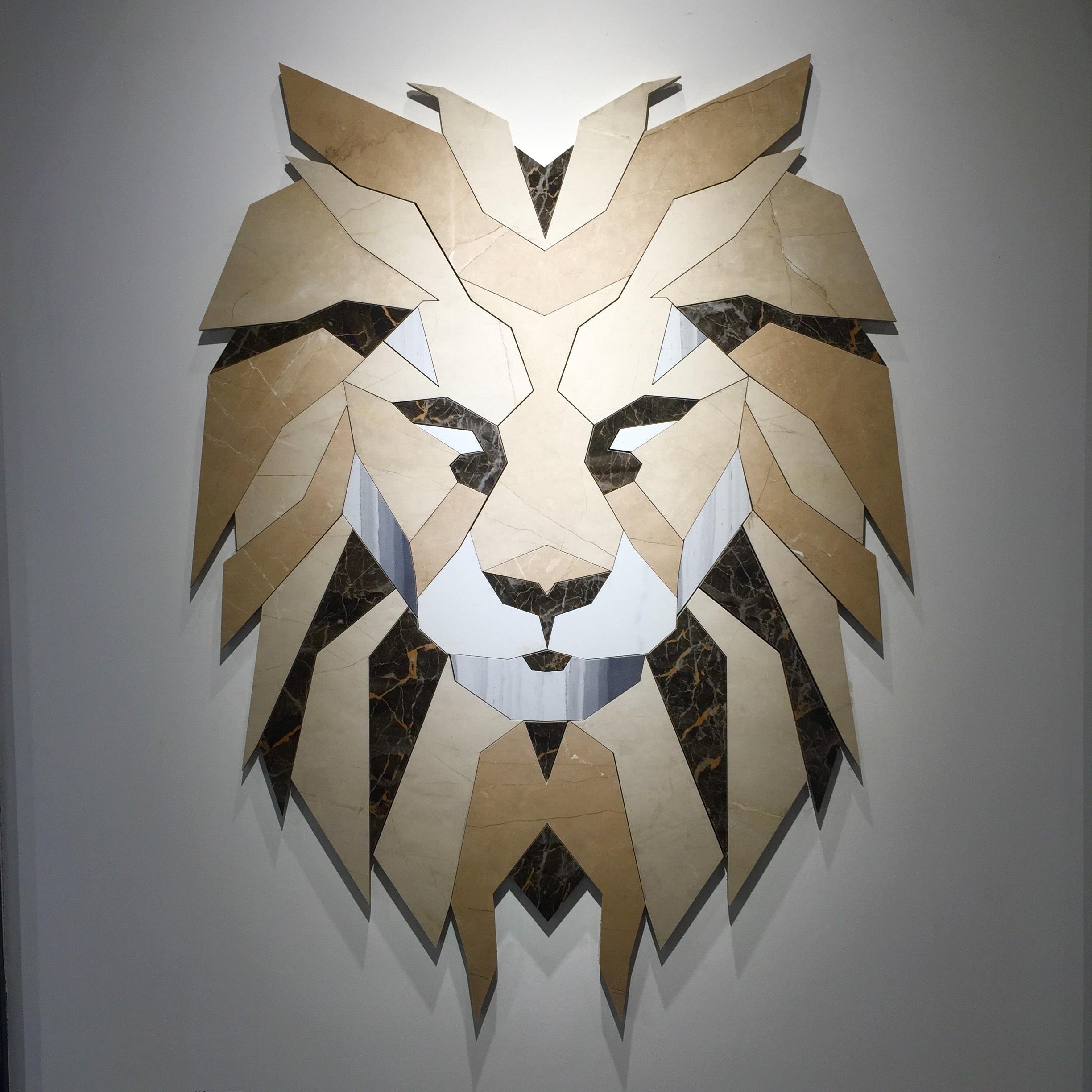 beige and brown lion head art free image