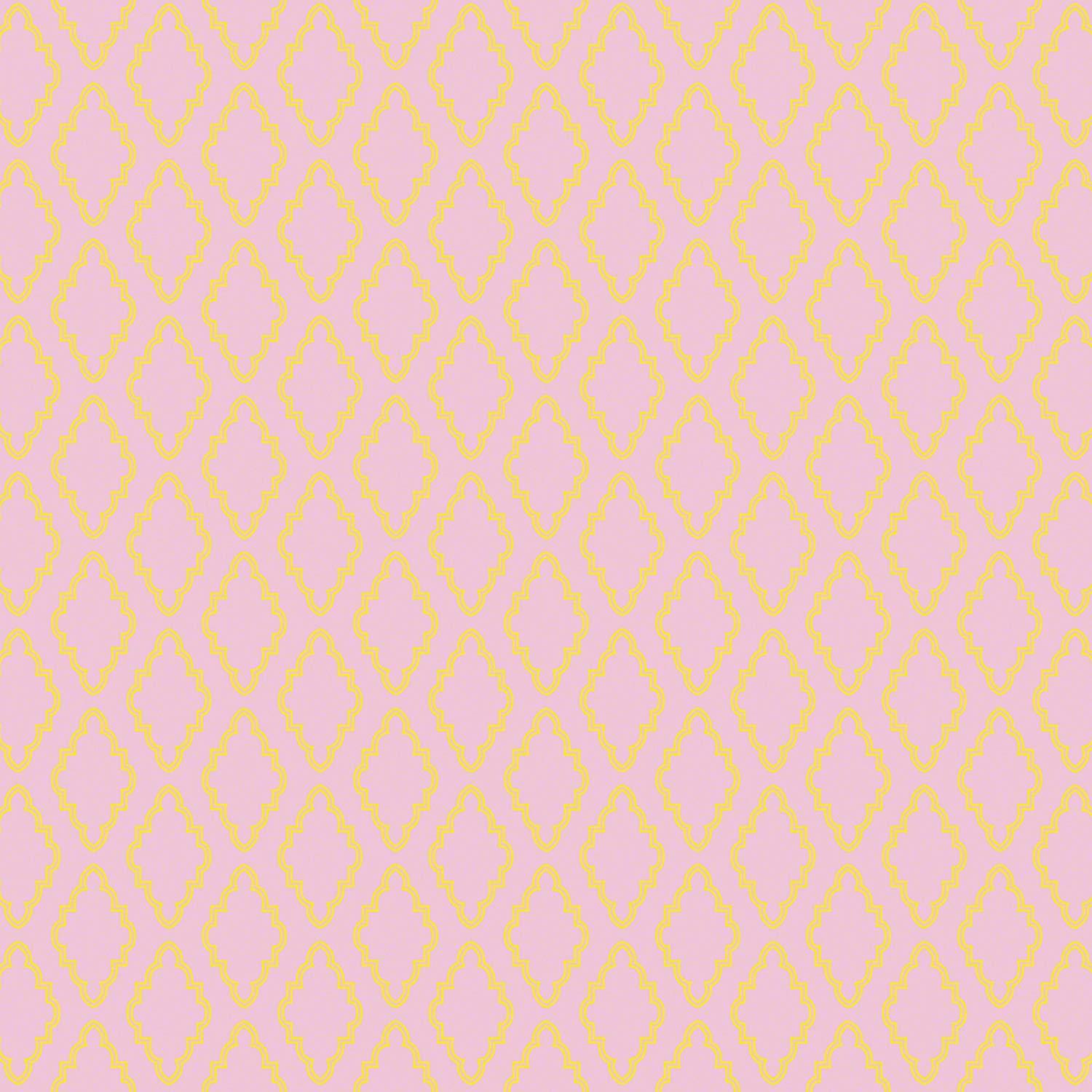 WallCandy Arts Removable Wallpaper, Quatrefoil Pink