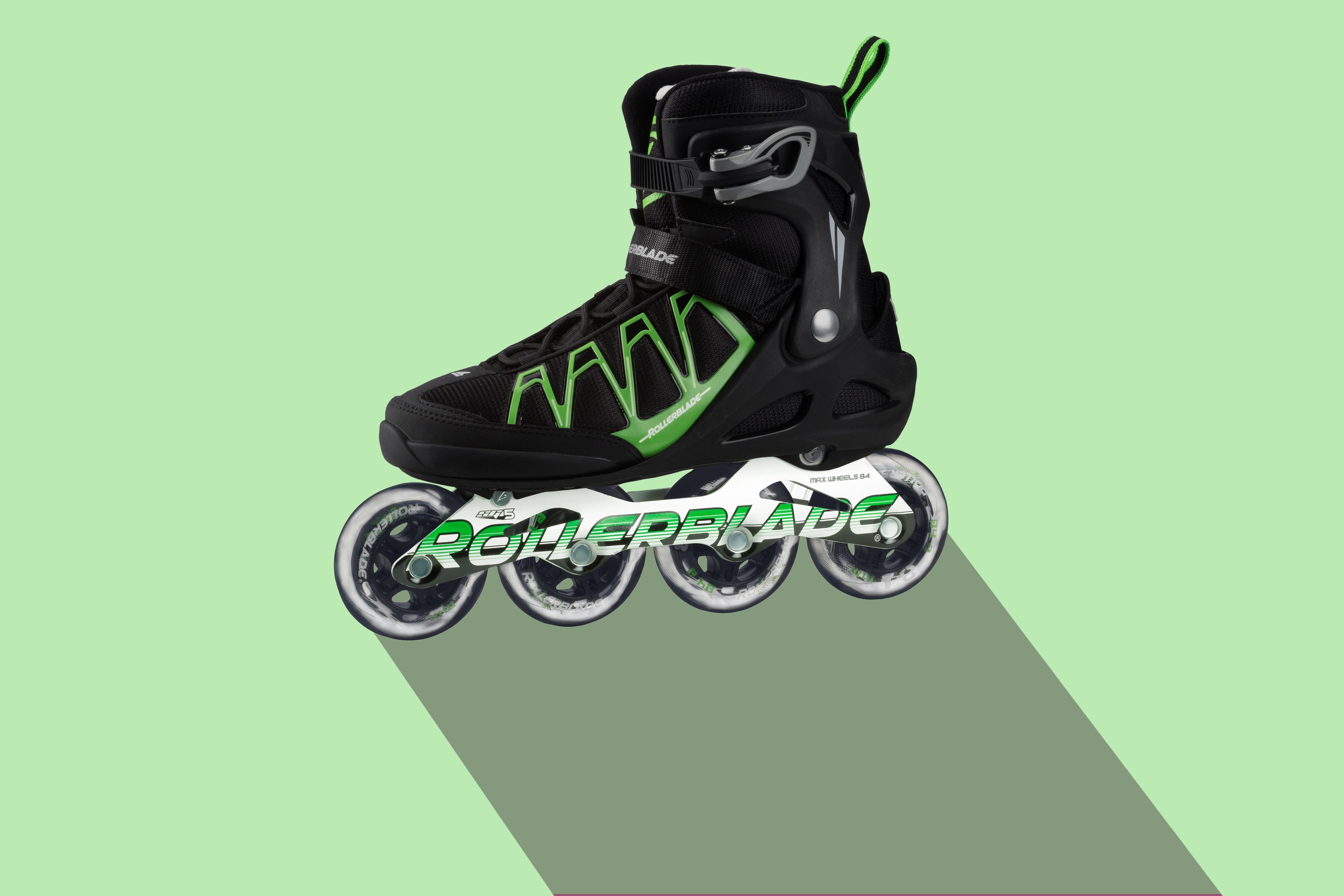 unpaired black rollerblade inline skate free image