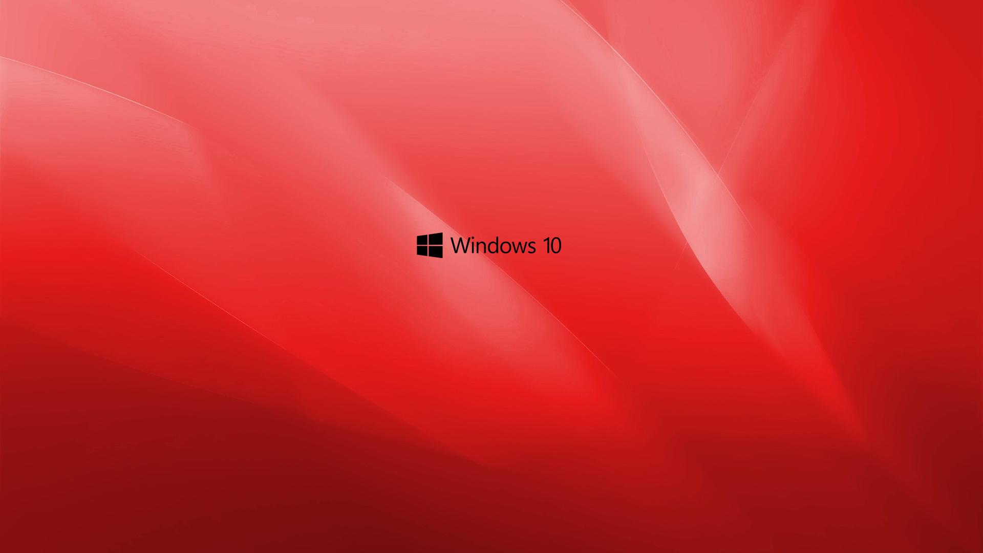 Windows 10 Wallpaper Red with Black Logo Wallpaper