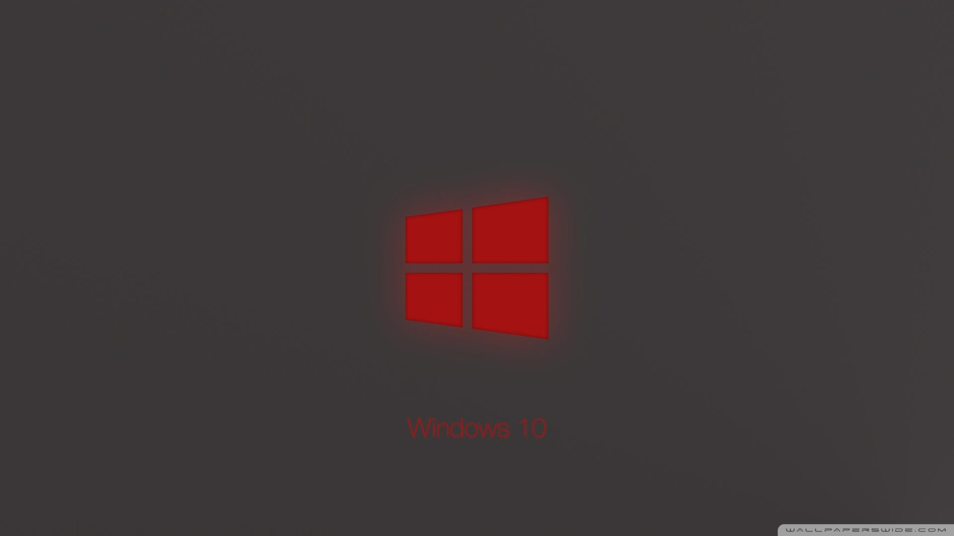 Red Background Windows 10 Wallpaper