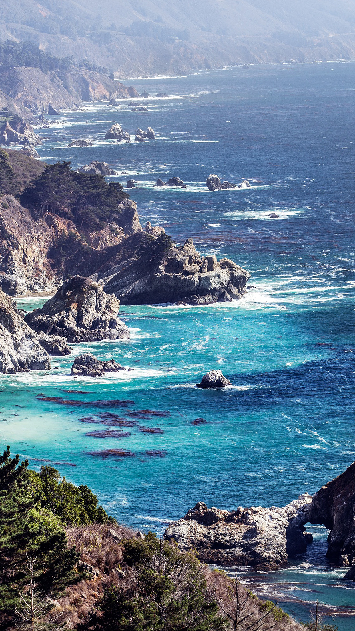 Sea Ocean Rock Nature Mountain Summer Android wallpaper HD