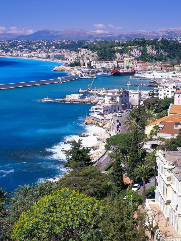 Download Coastal View Nice France Wallpaper HD Wallpaper