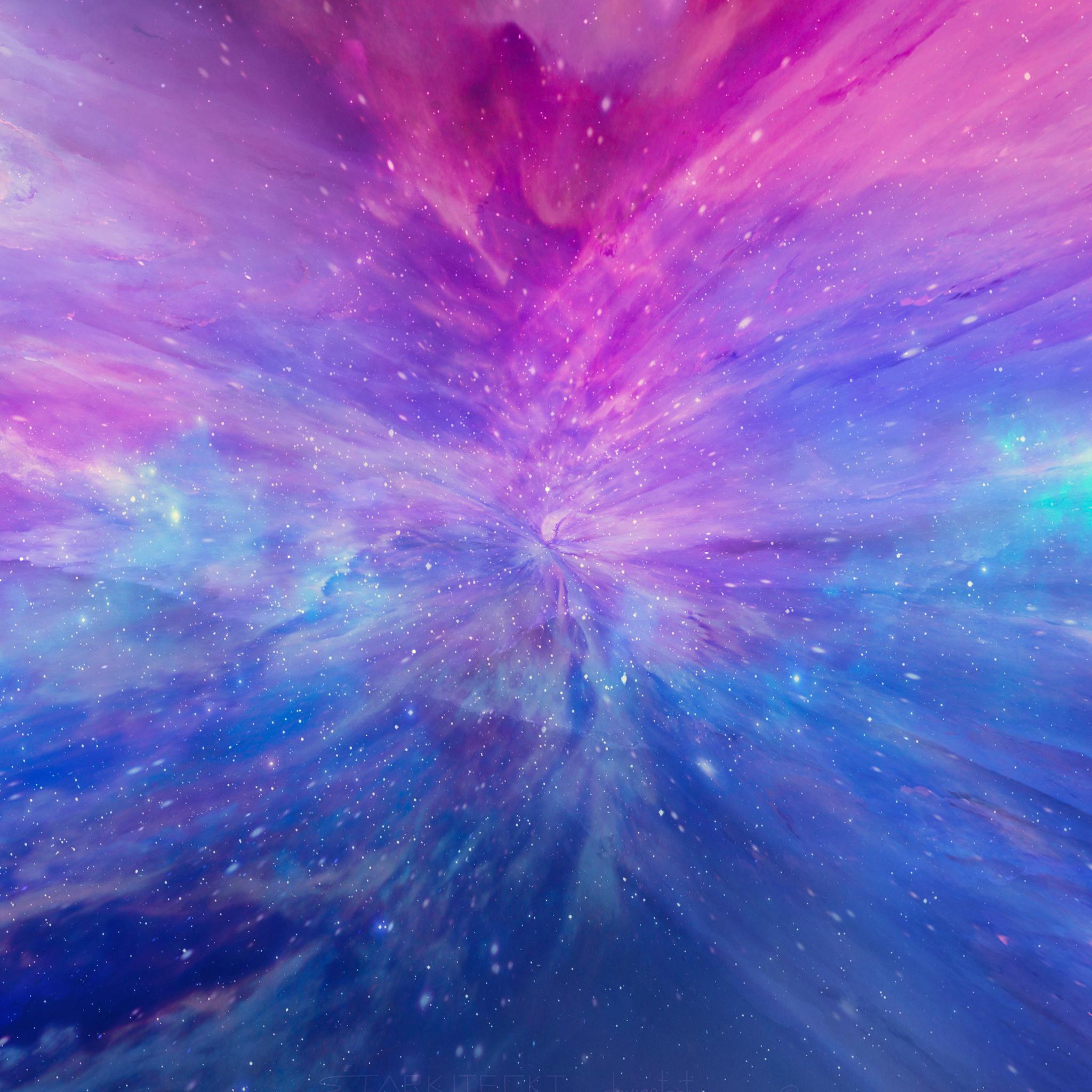 Galactic Clouds Spacey Colored Wallpaper