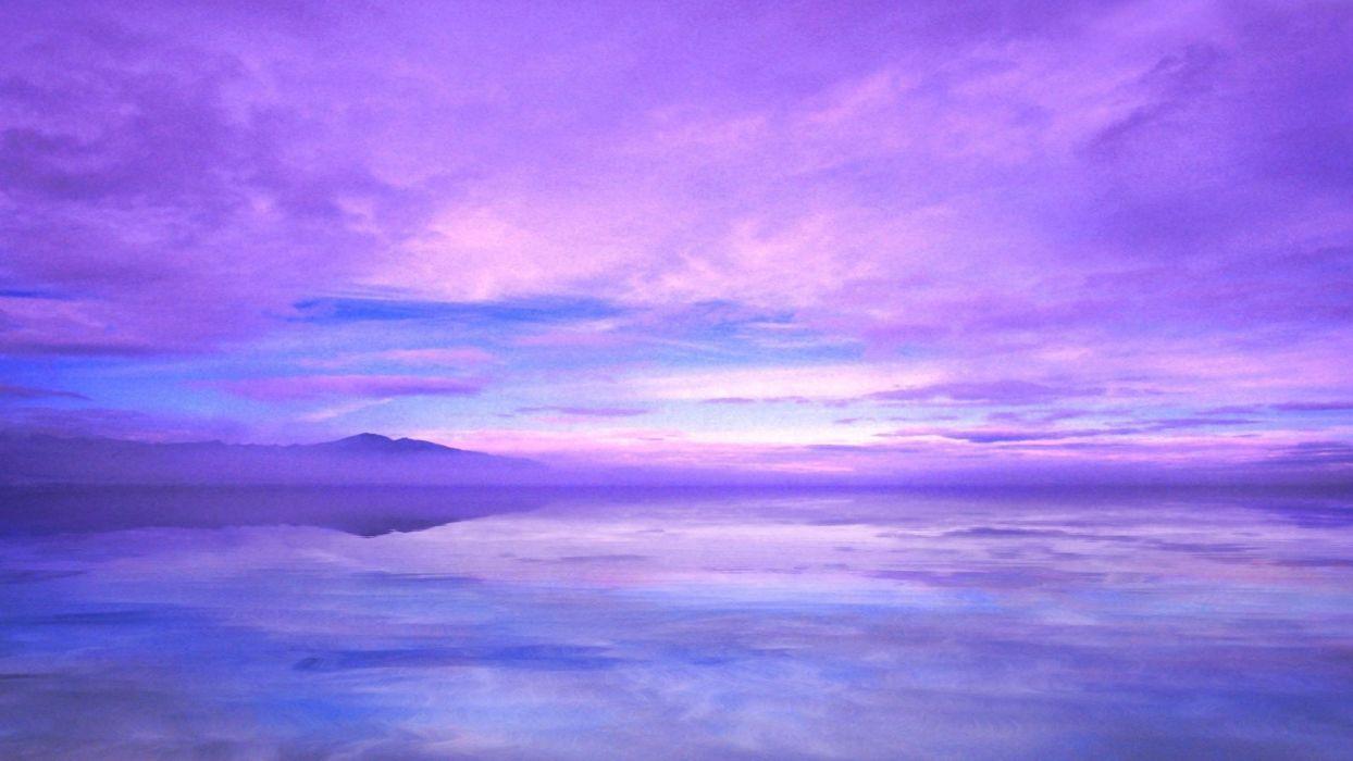 Purple Sky and Clouds Wallpaper
