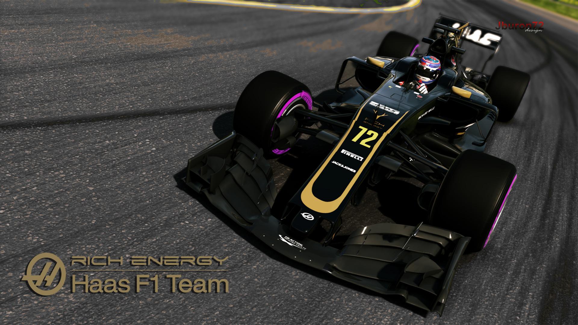 Rich Energy Haas F1 team skin. RaceDepartment Formula
