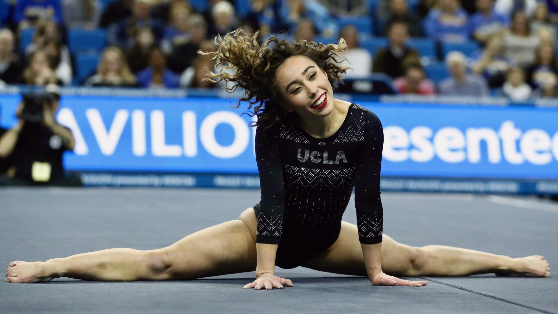 UCLA gymnast Katelyn Ohashi's flawless floor routine breaks