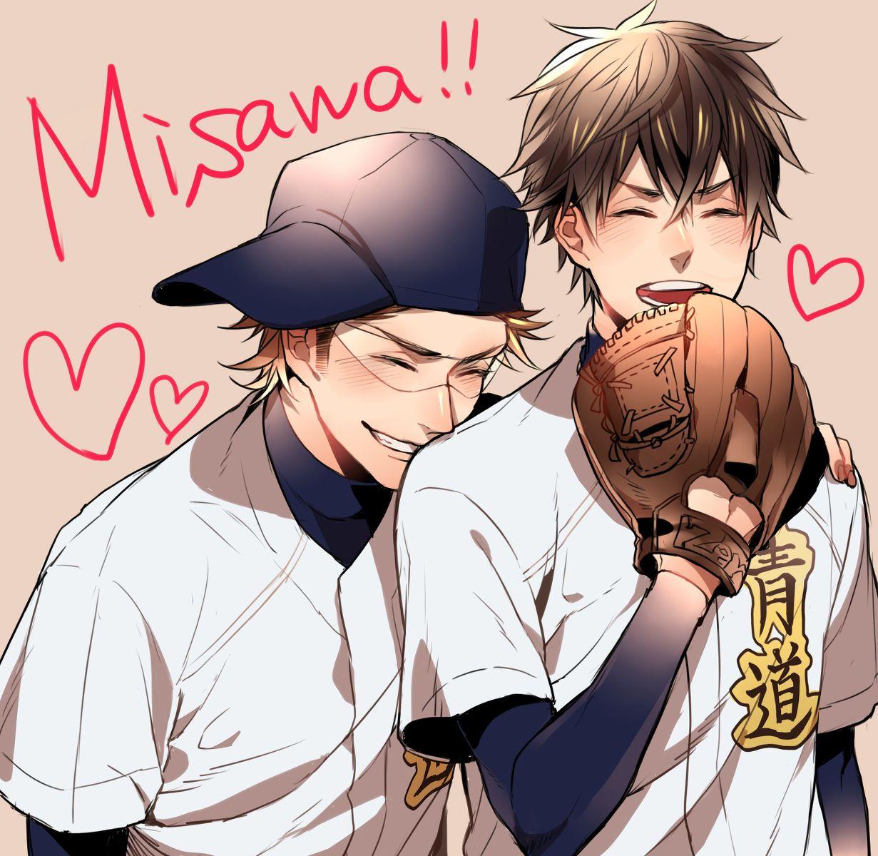 Miyuki Kazuya y Sawamura Eijun [Seidou] Diamond no Ace Anime