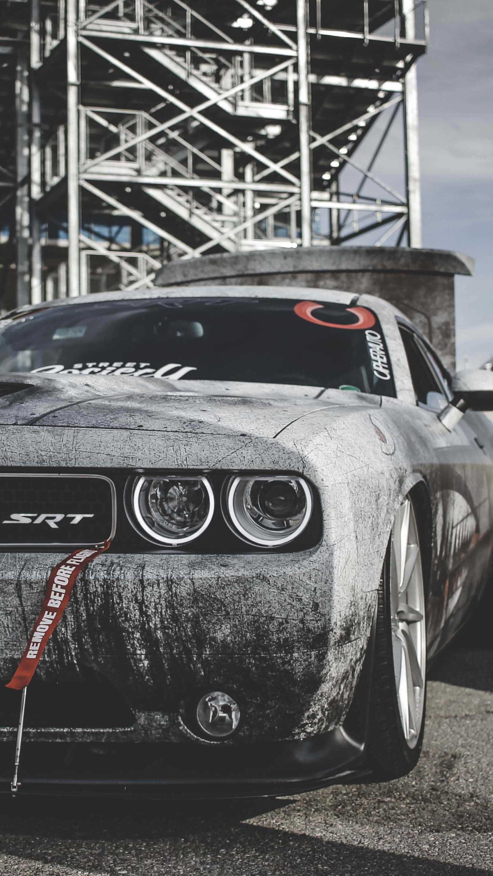 Download Black Dodge Challenger Demon 4K On A Wet Road Wallpaper |  Wallpapers.com
