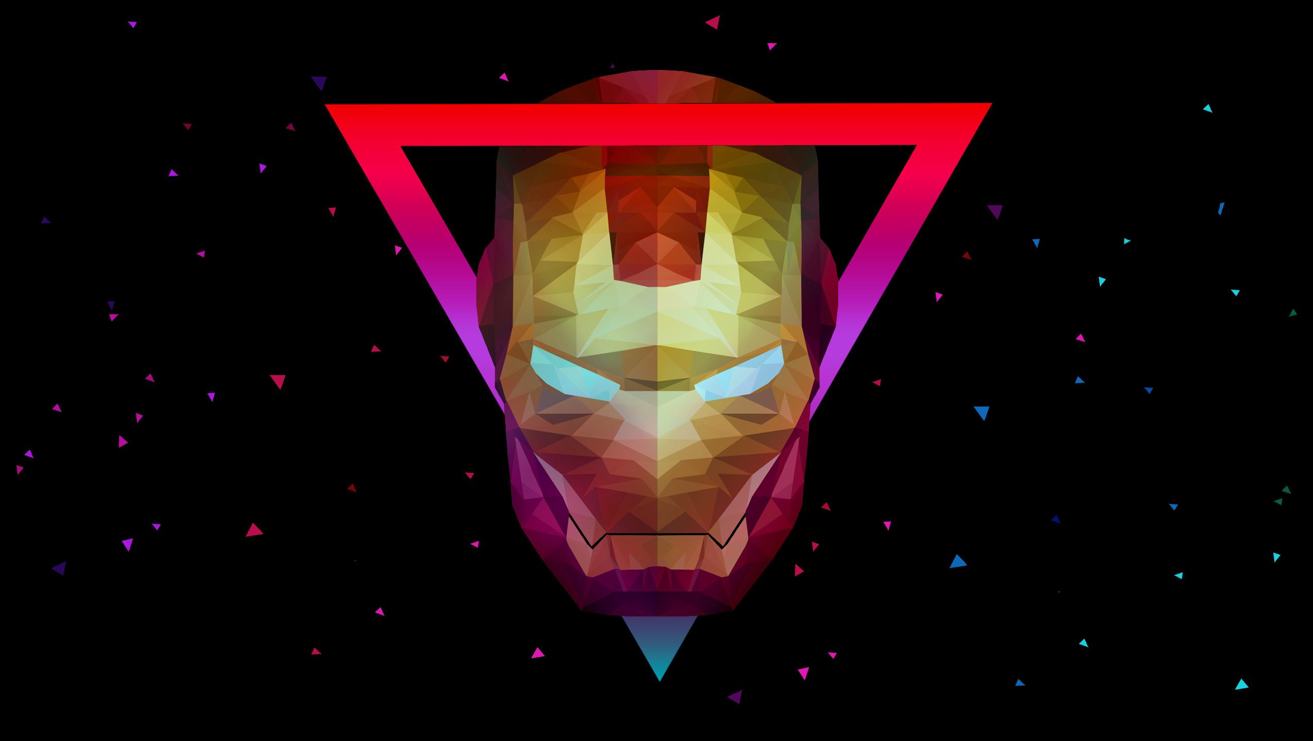 Low Poly Art Ironman, HD Superheroes, 4k Wallpaper, Image