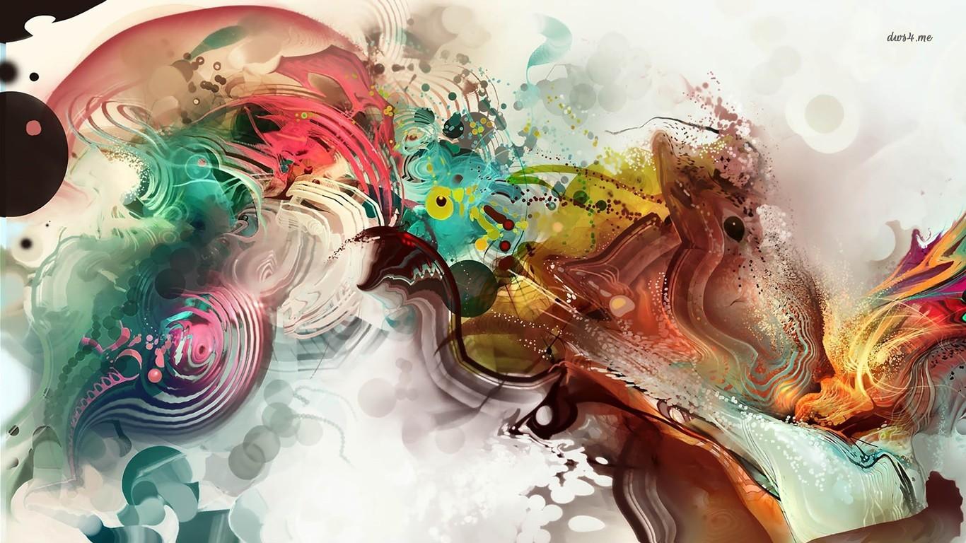 Colorful brush strokes wallpaper wallpaper