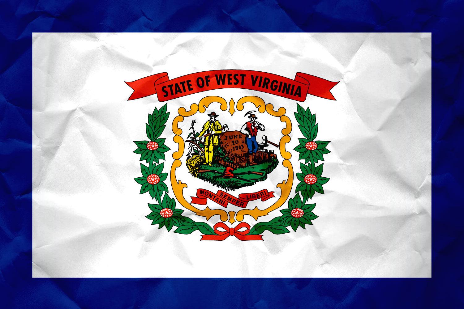 Flag of West Virginia with Paper Texture it for free