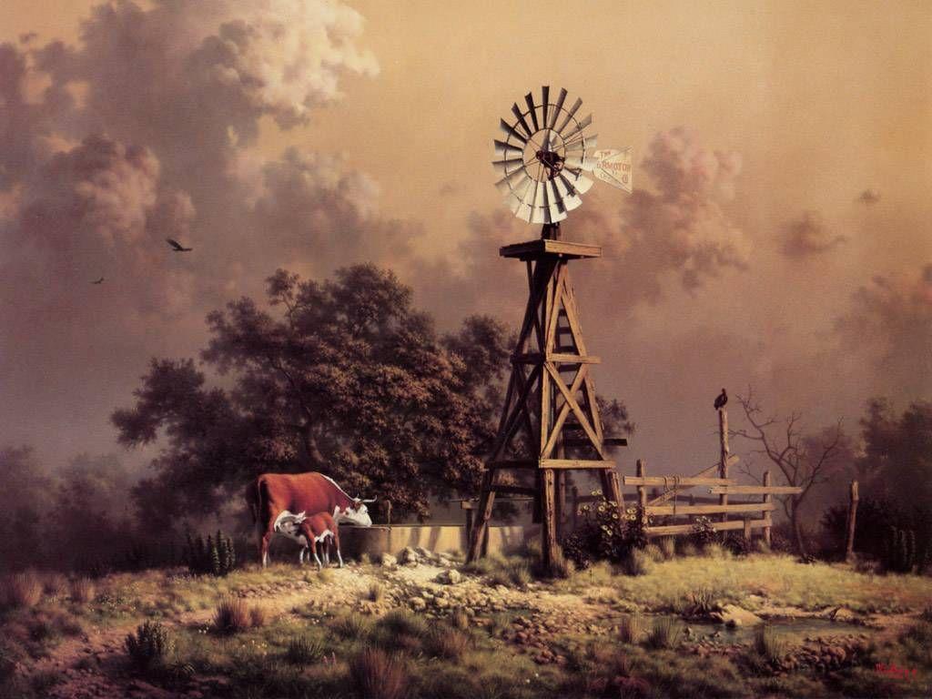 Old Windmills. Free Old farm windmill Wallpaper The Free