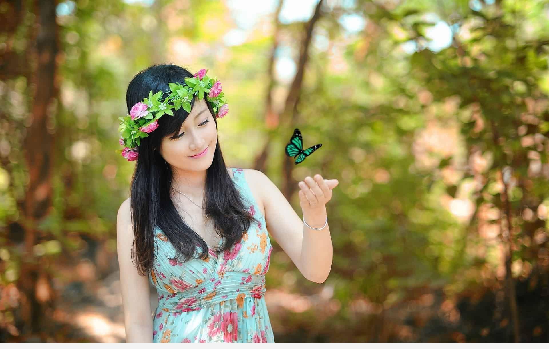 Butterfly Girl Wallpaper Image With Girl