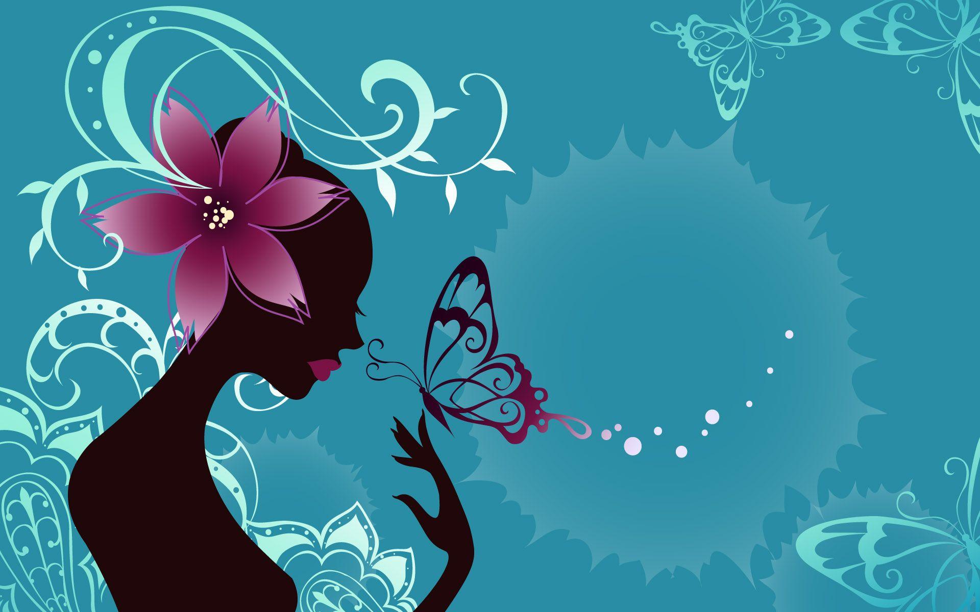Beautiful Paintings of Butterflies. Homepage Butterfly girl