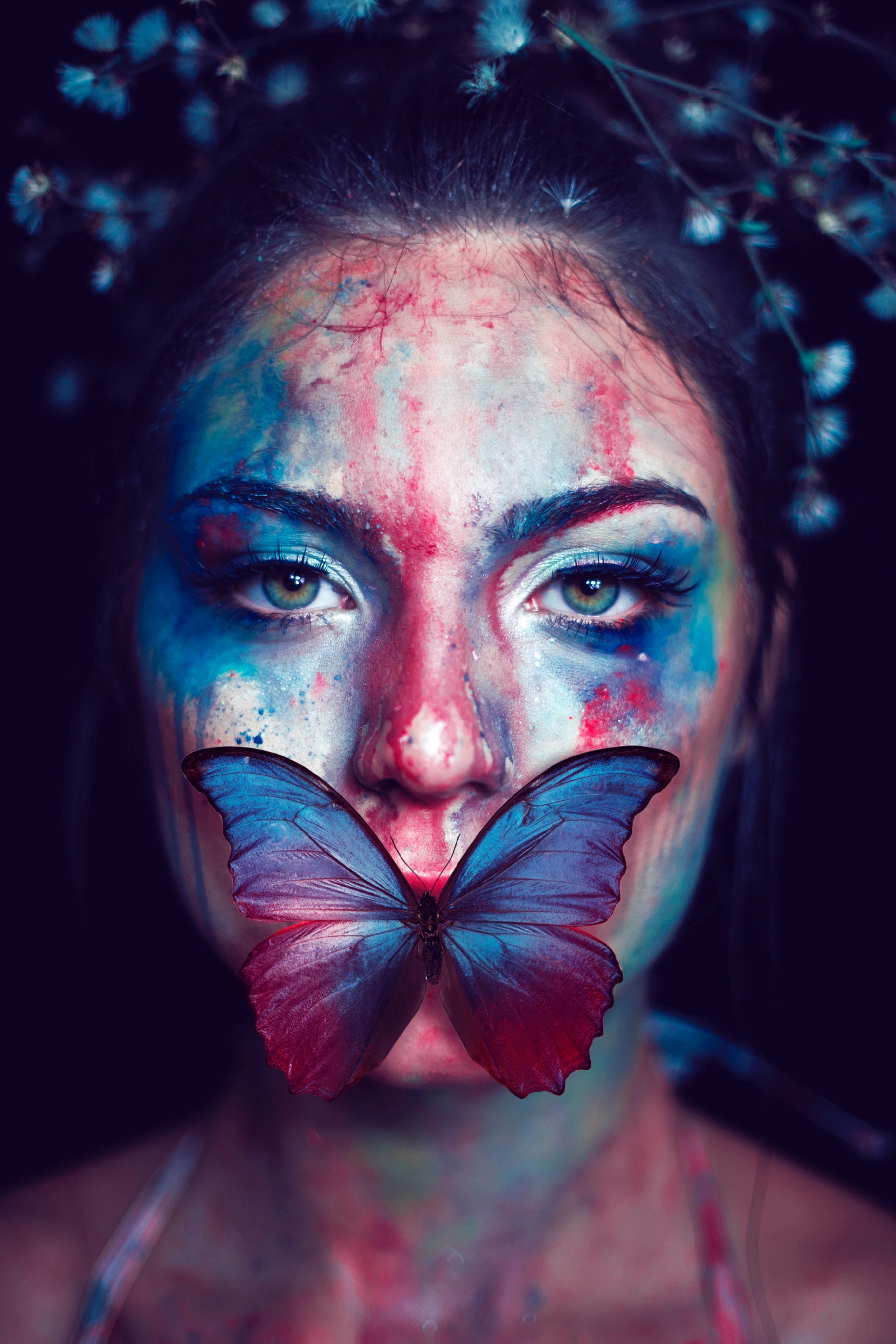 Wallpaper Girl, Butterfly, Fantasy, Portrait, HD, Photography