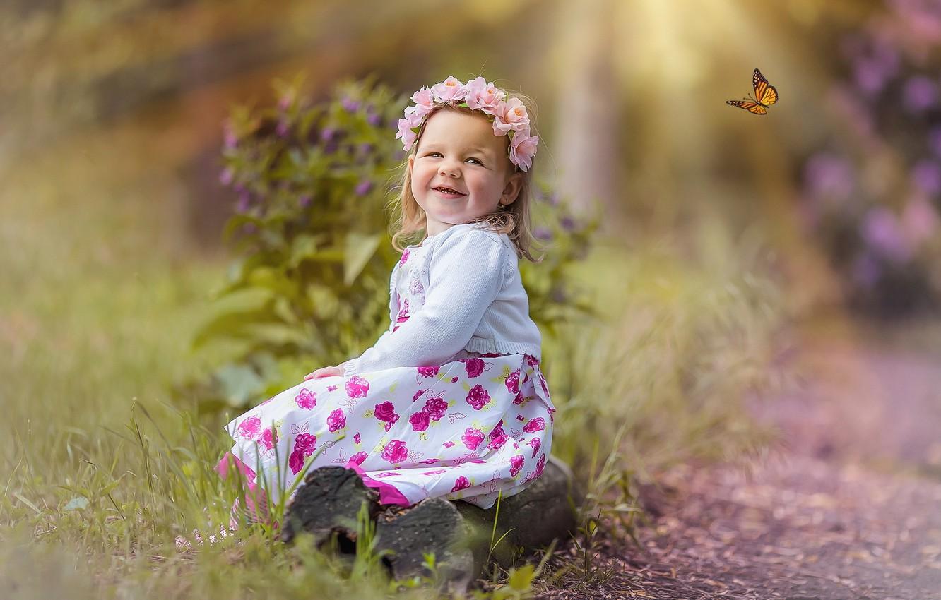 Wallpaper mood, butterfly, girl image for desktop, section