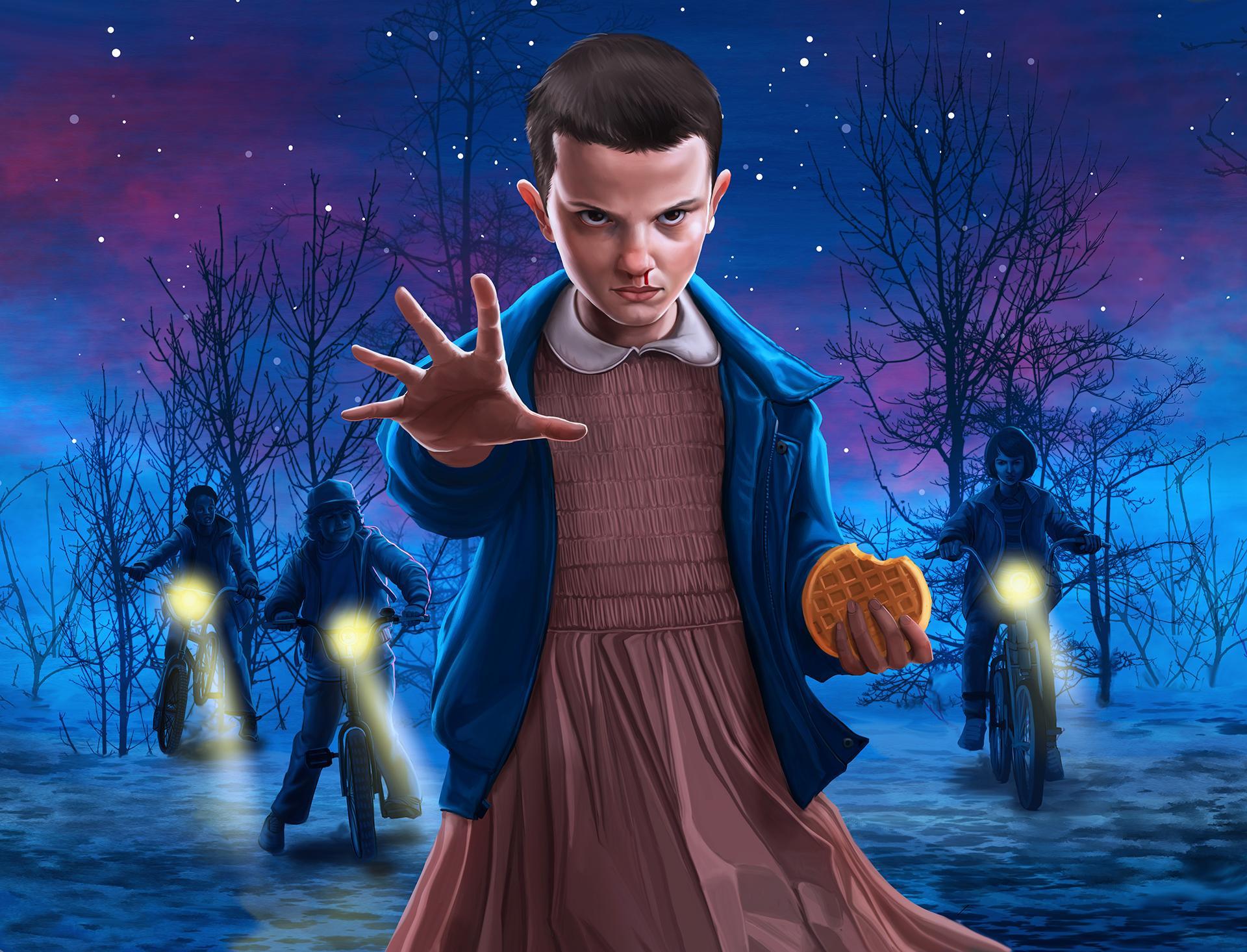 Stranger Things Wallpaper Eleven And Mike Movie Wallpaper