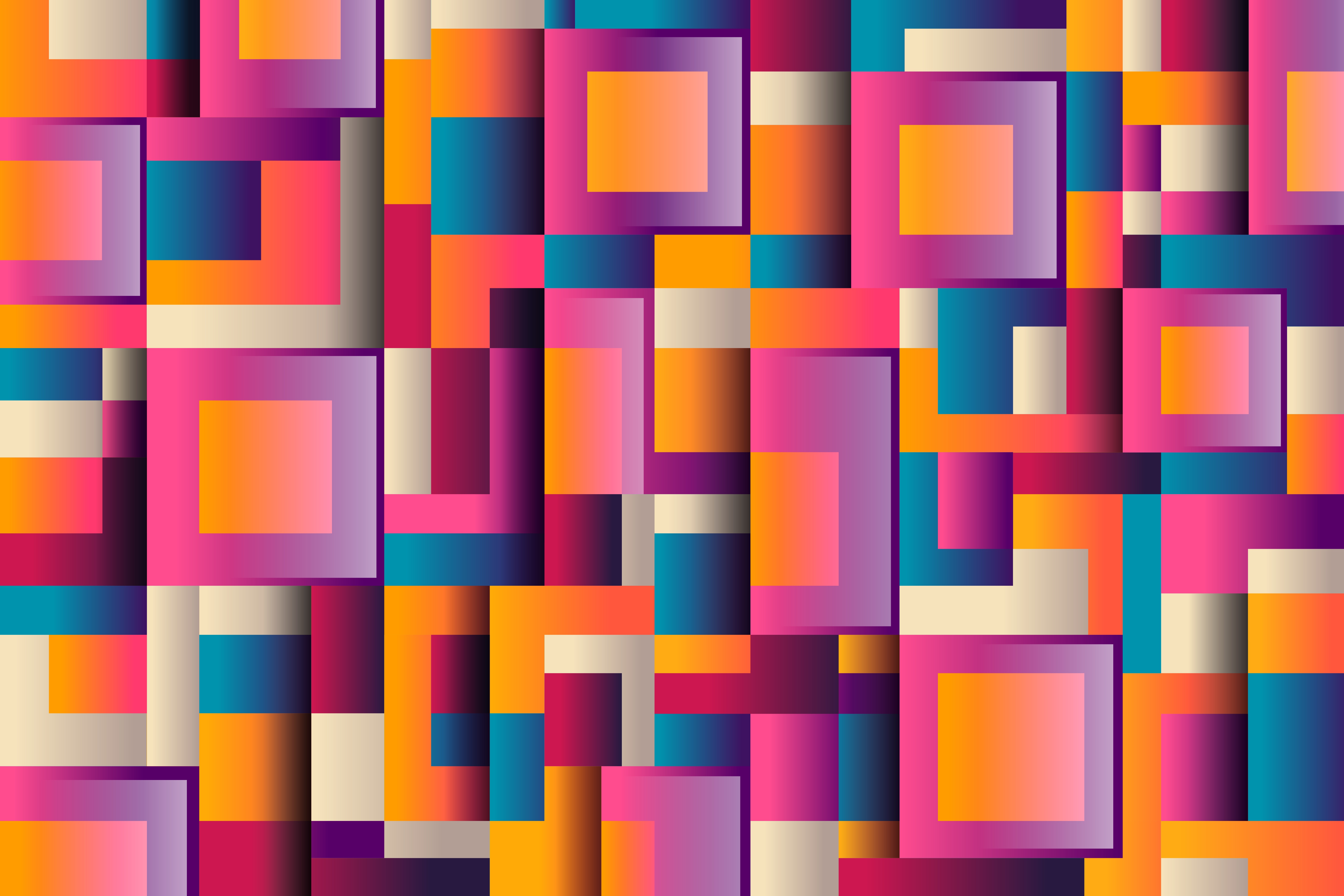Bright, Colors, Abstract, Square, Colorful wallpaper