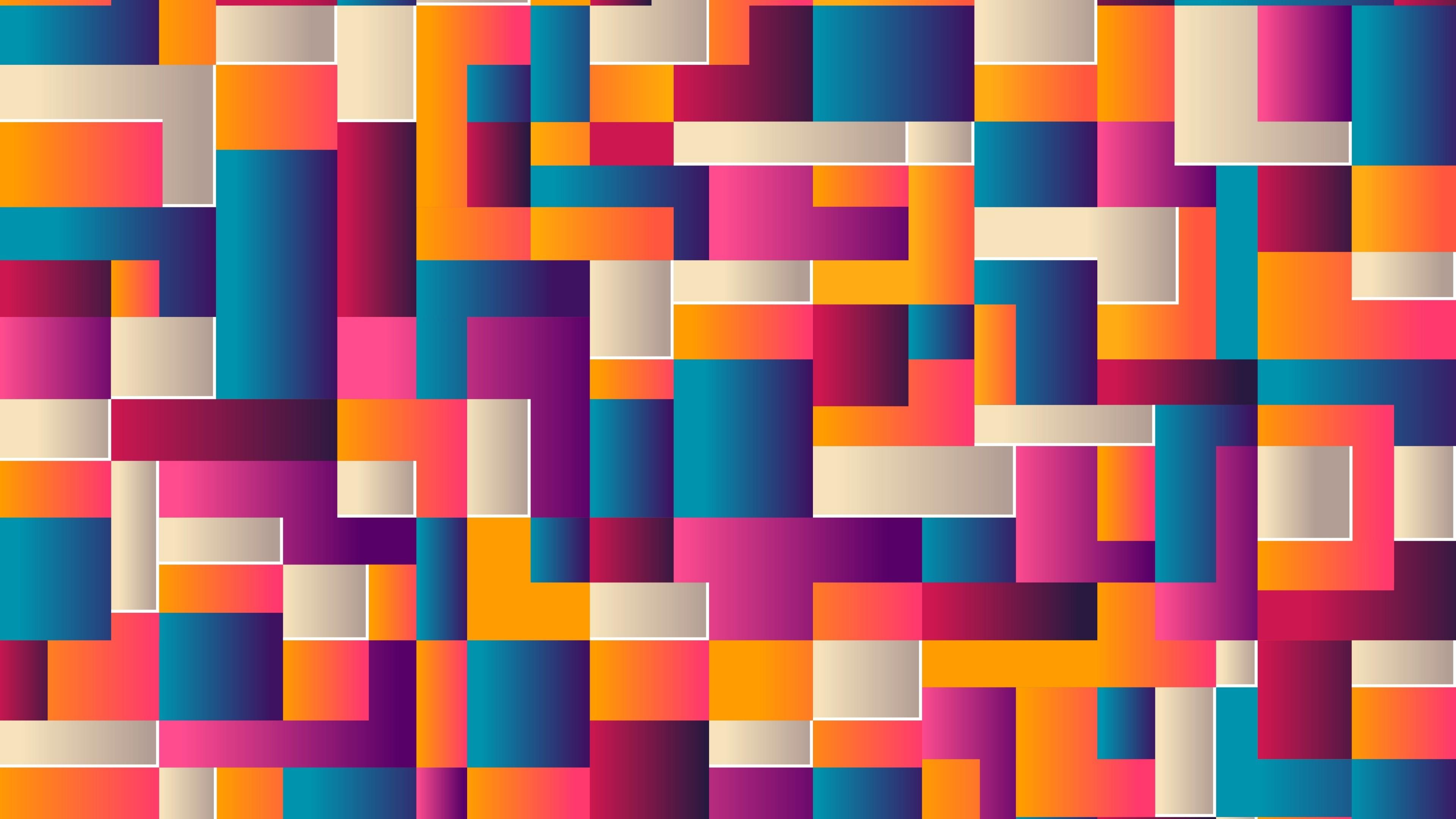 Download 3840x2160 Colorful Shapes Wallpaper for UHD TV
