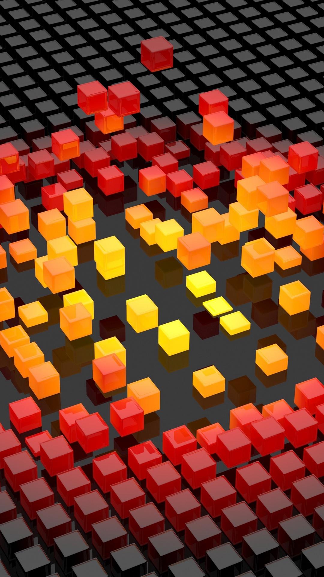 3D Cubes Color Shapes HD Wallpaper