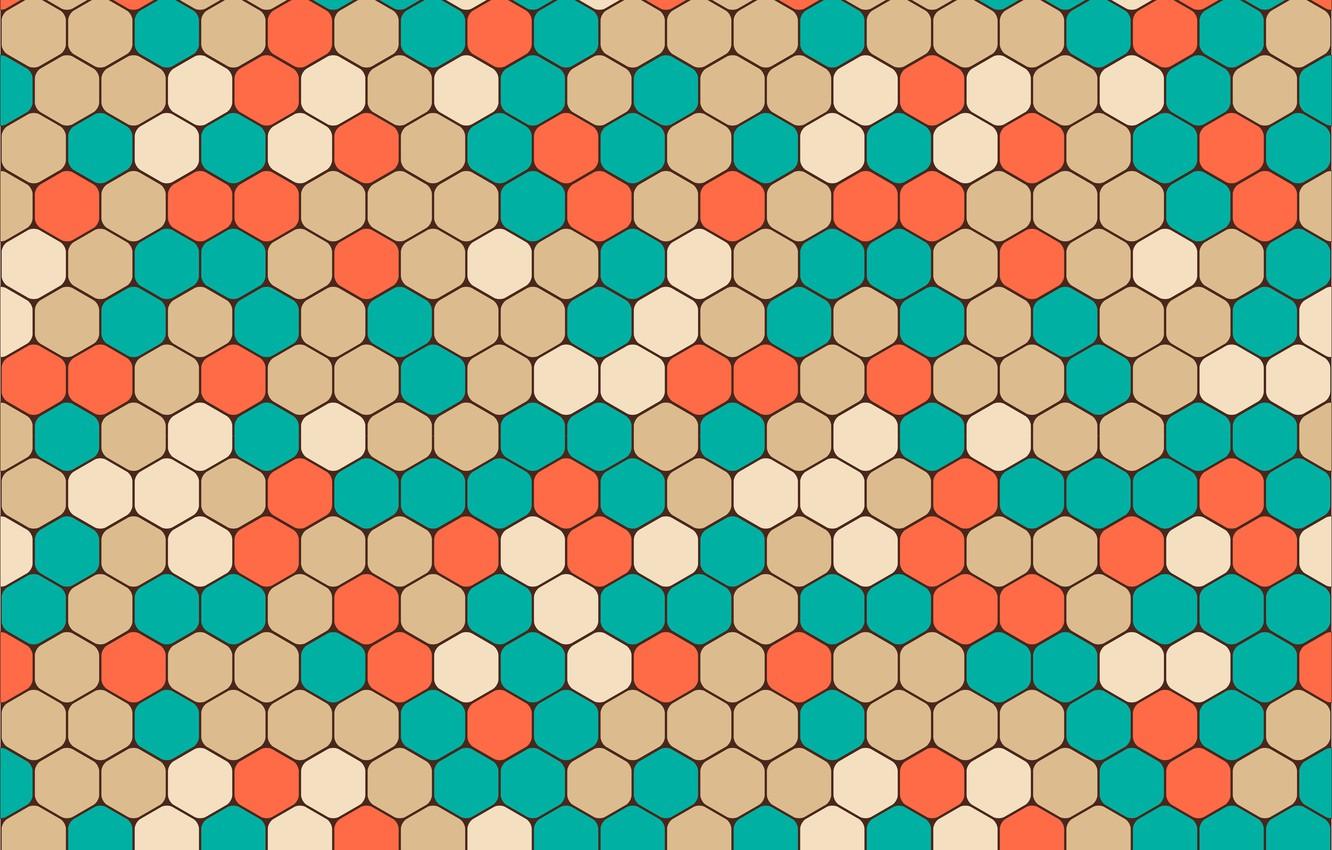 Wallpaper colorful, abstract, geometry, background, pattern, hexagon