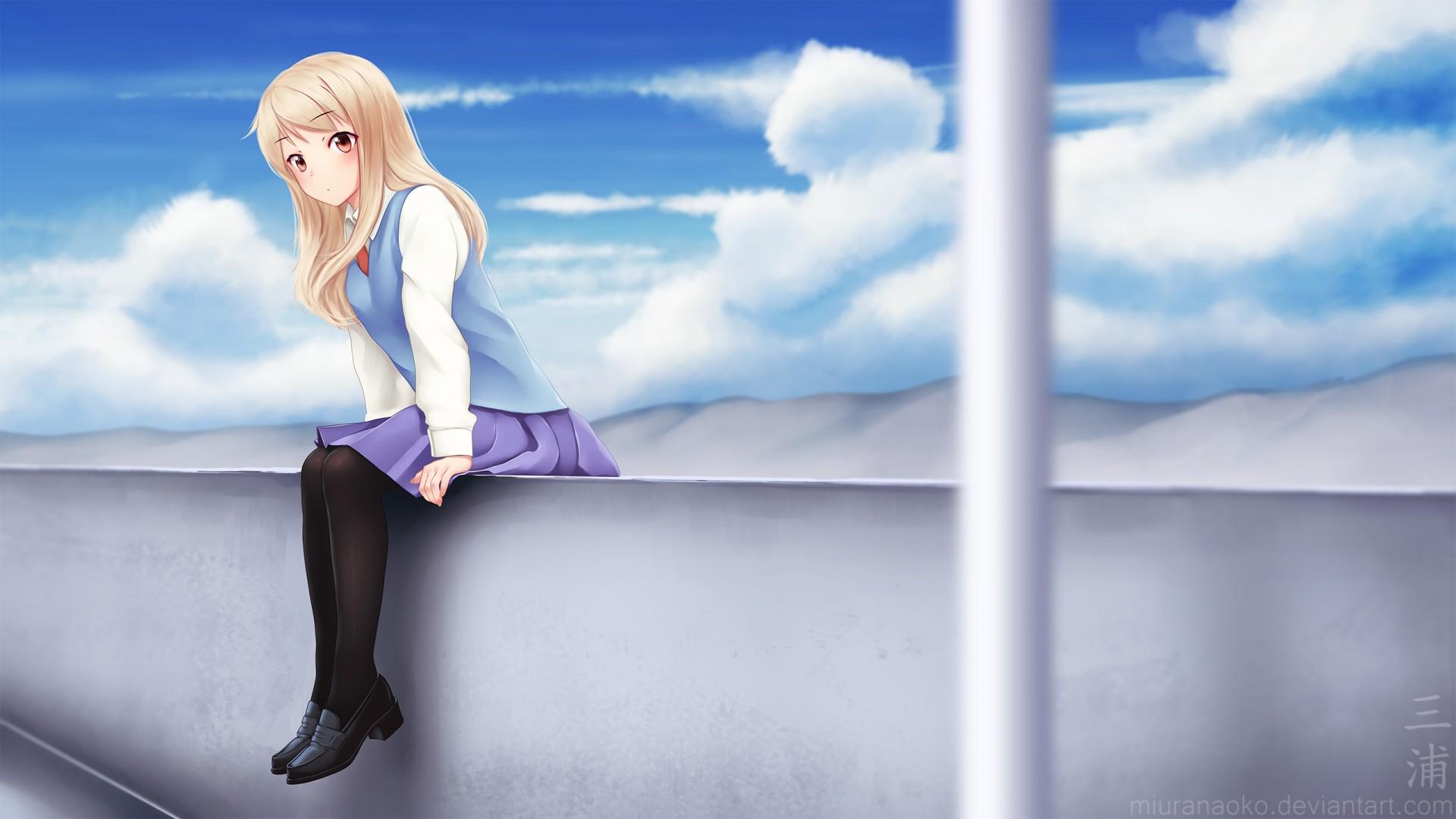 School Girl Anime Fantasy HD Image. HD Wallpaper Download