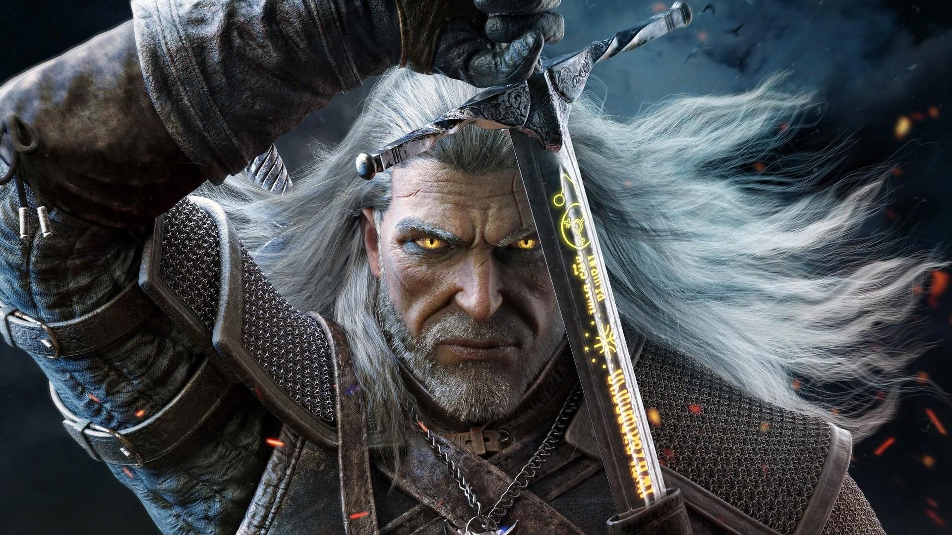 Wallpaper The Witcher 3, Geralt of Rivia, Artwork, Fan art, HD