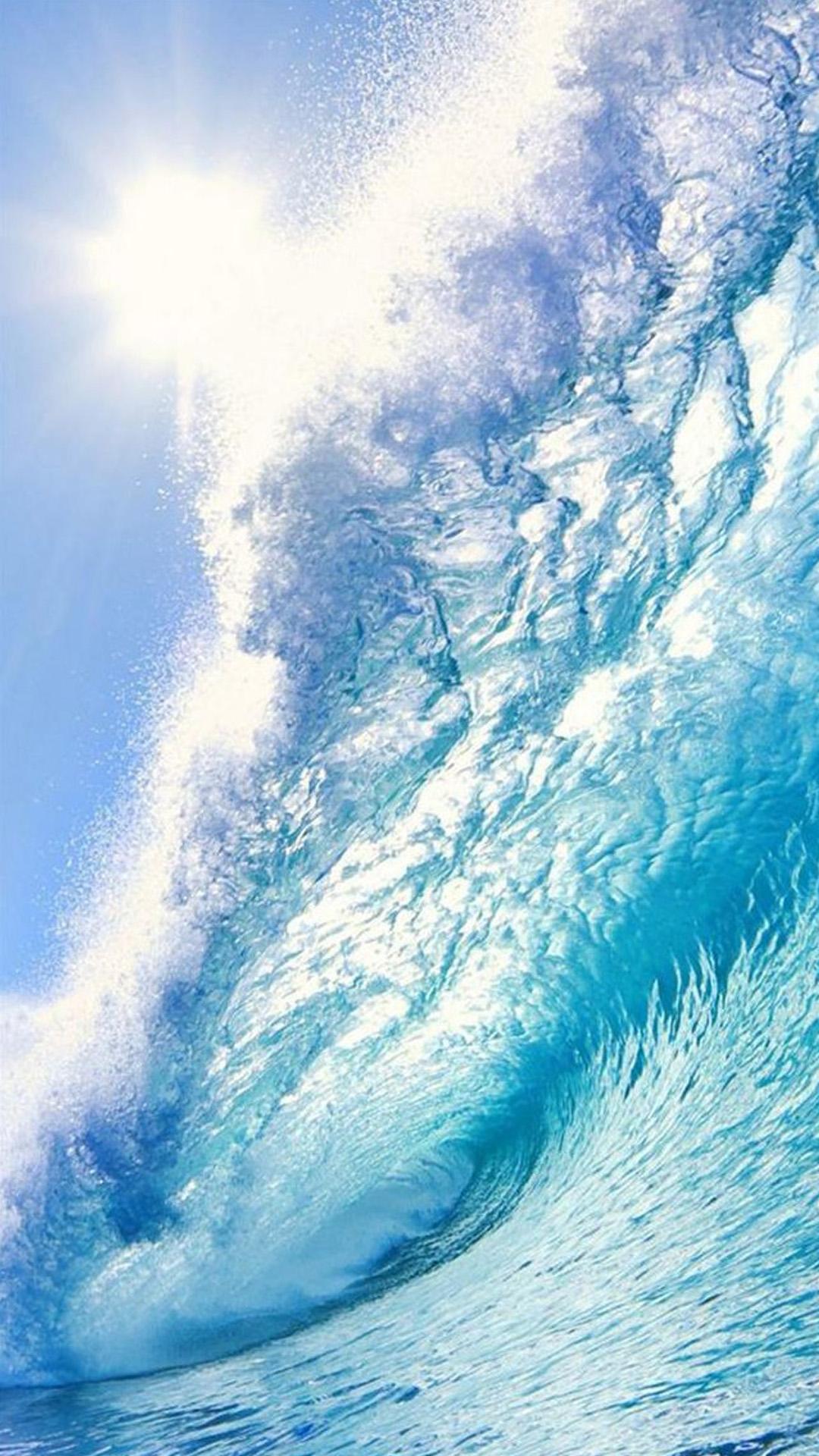 Big wave summer iPhone wallpaper