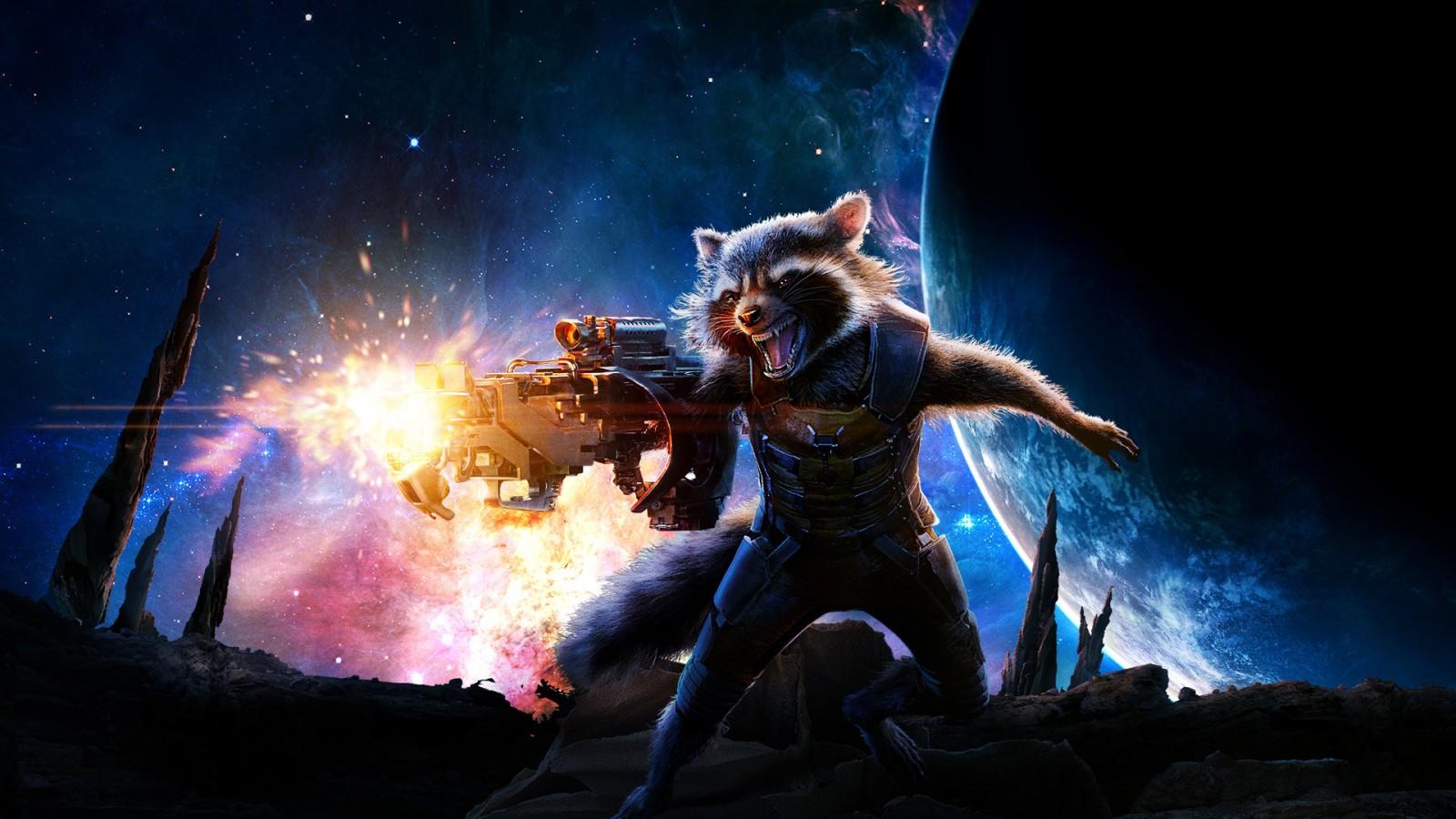 Marvel Rocket Raccoon Background Wallpaper 41330