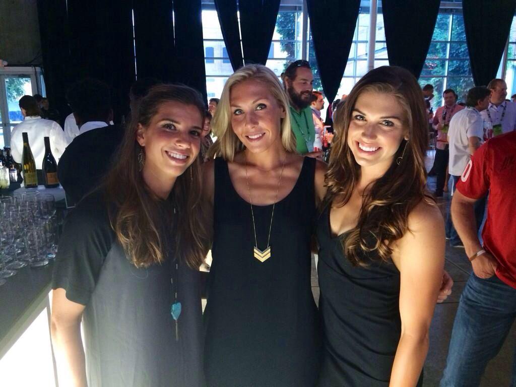 Tobin Heath, Allie Long, Alex Morgan 2014 MLS all star game. USWNT