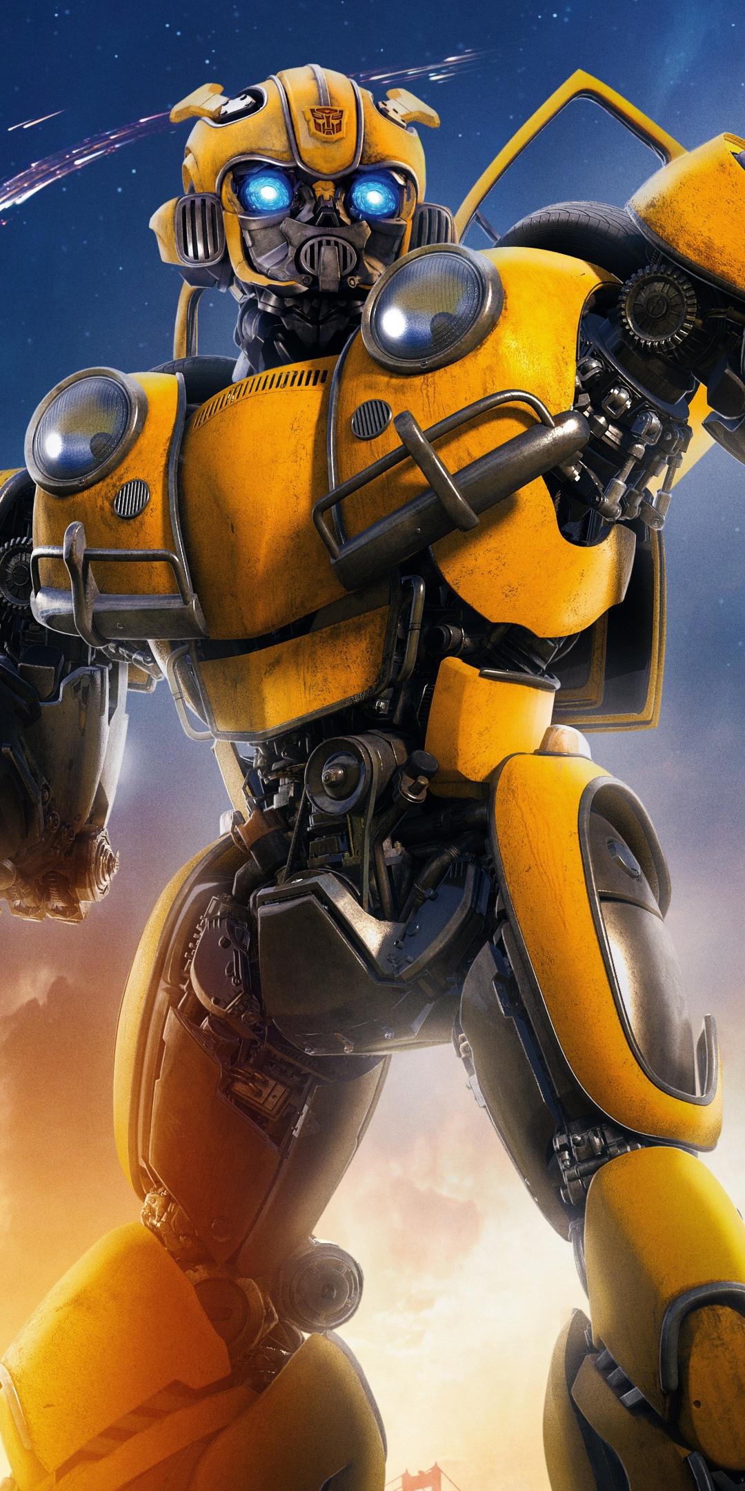 Download 1080x2160 wallpaper robot, movie, transformers, bumblebee