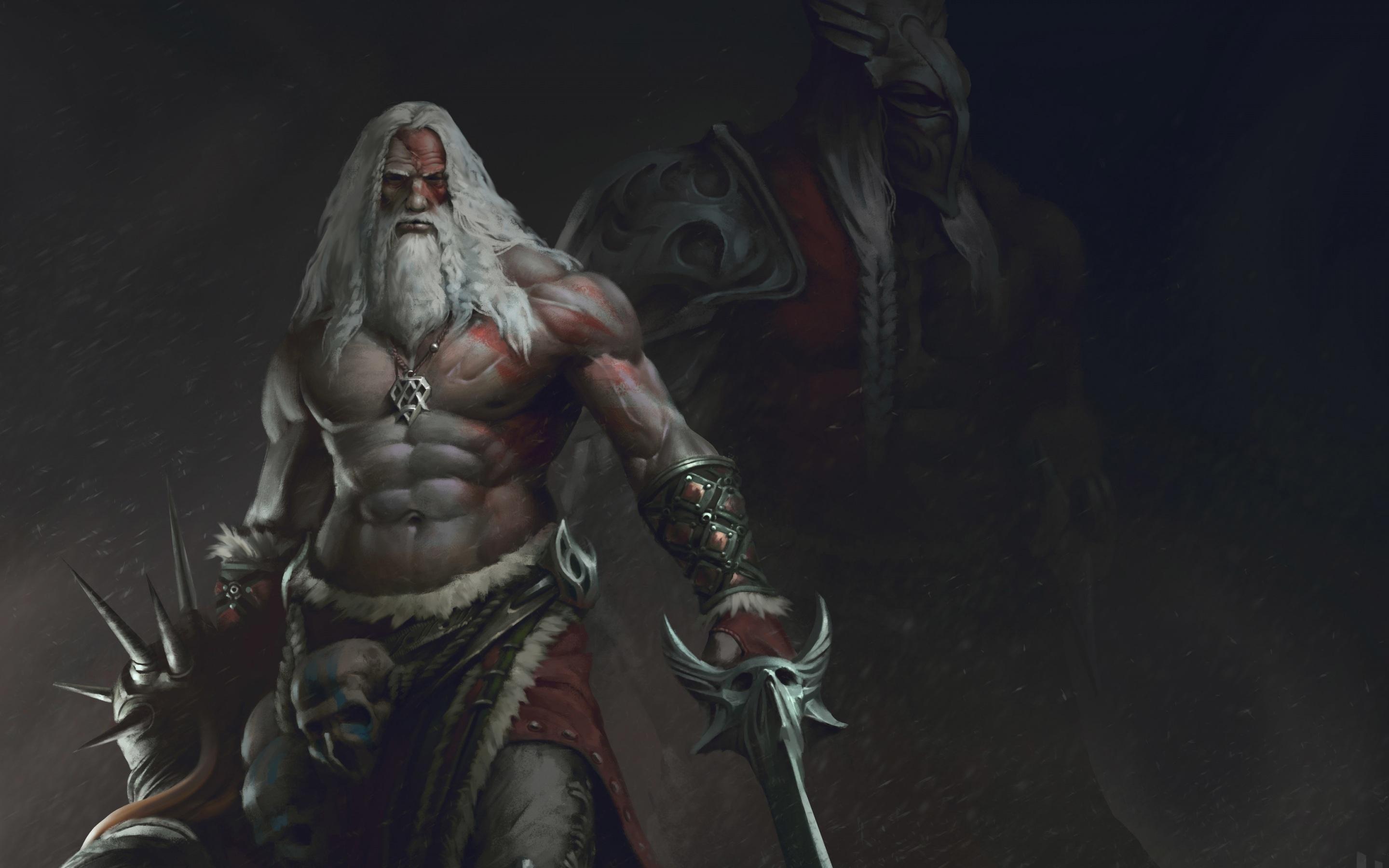 Wallpaper 4k Old Beard Man With Sword Warrior 4k 4k Wallpaper, 5k