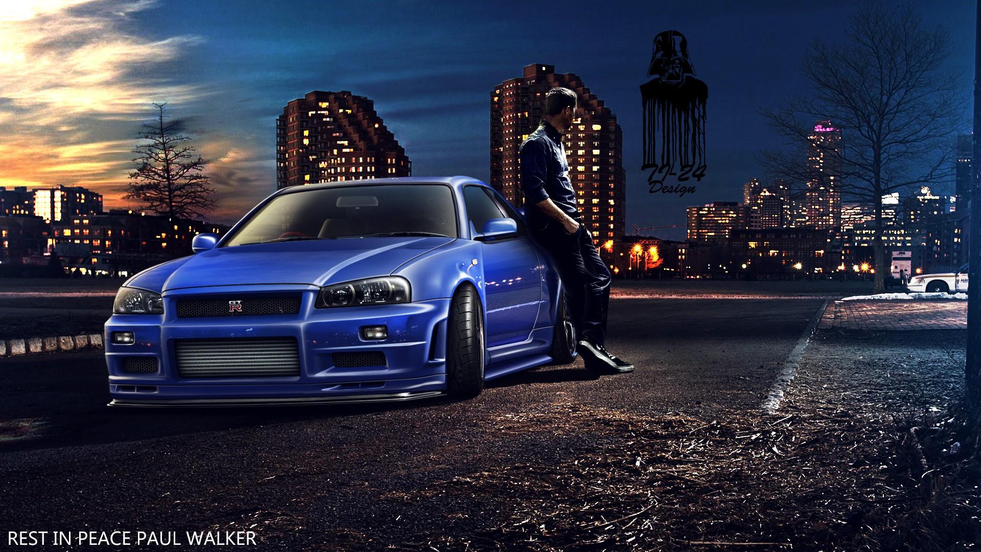 Paul Walker, Fast And Furious, Furious Nissan Skyline GT R R34 Wallpaper HD / Desktop and Mobile Background