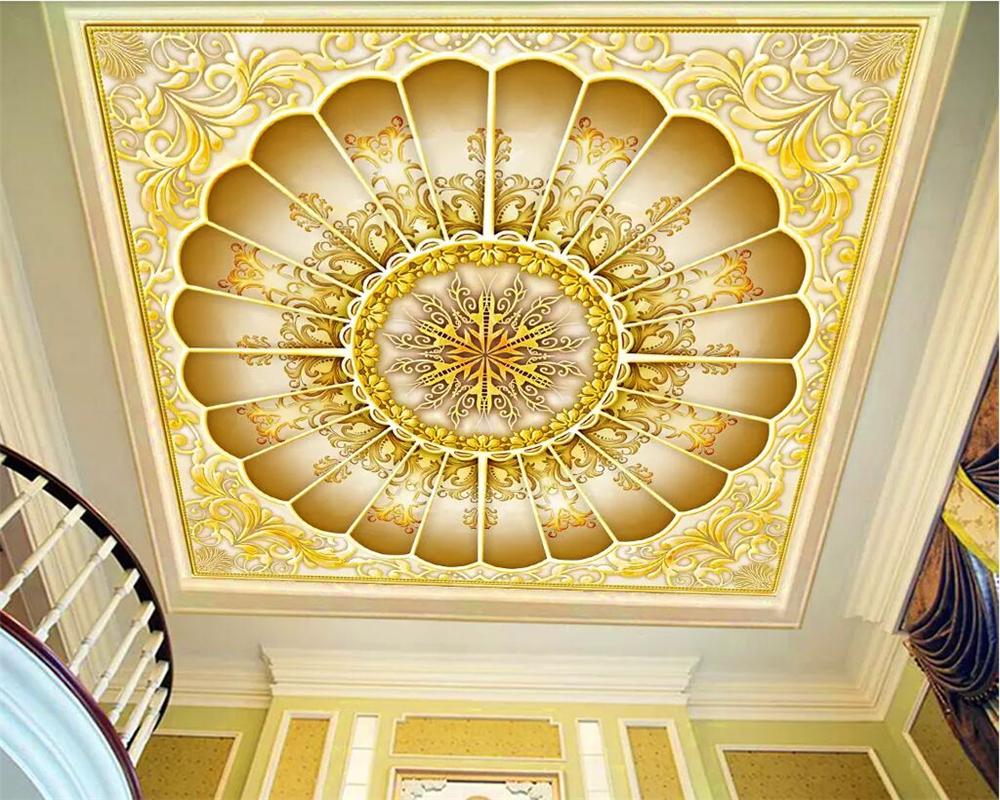 beibehang Custom wallpaper 3D photo mural gold hall classical luxury
