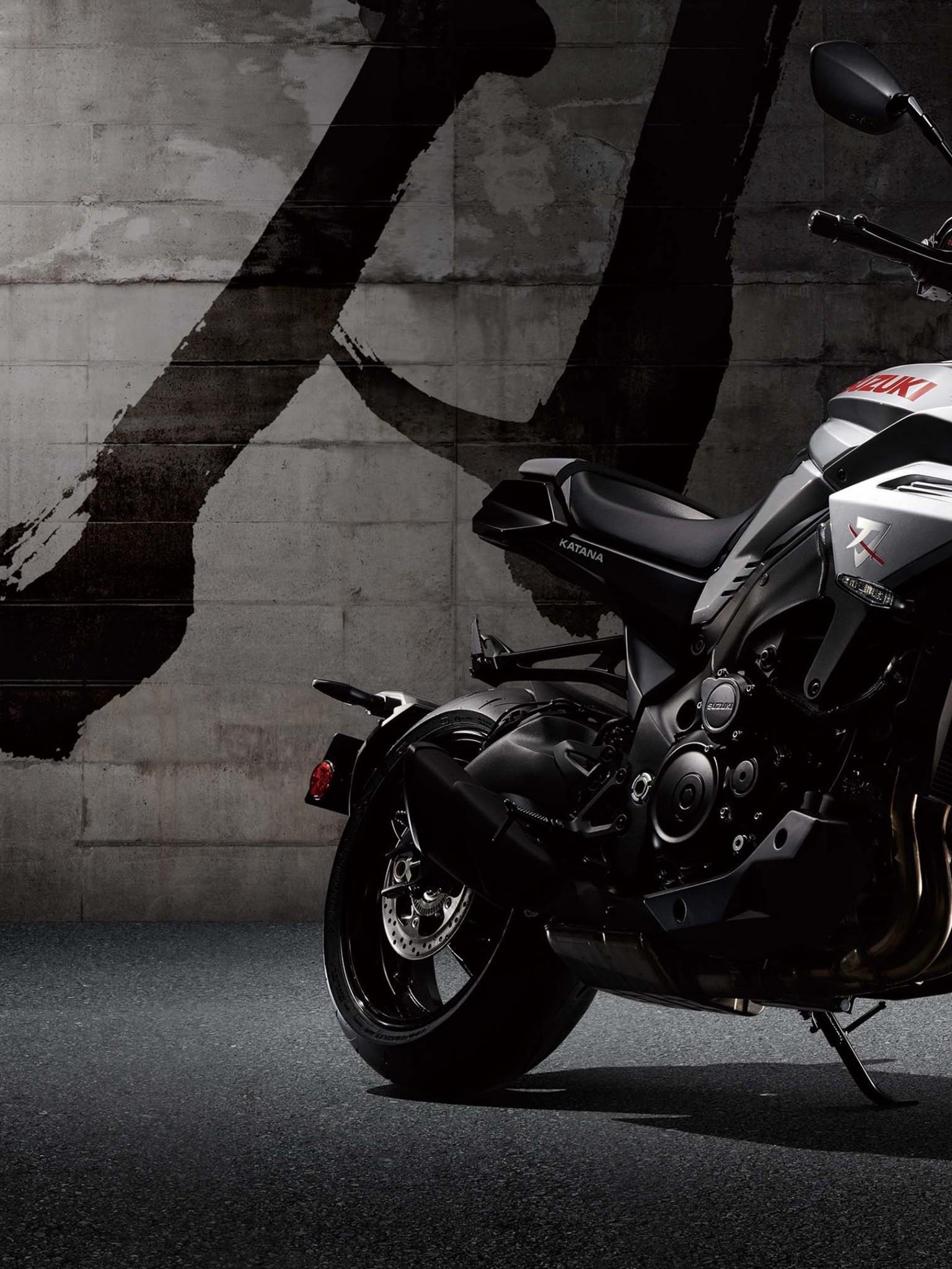 Download 1536x2048 Suzuki Katana 2020, Motorcycle, Side View