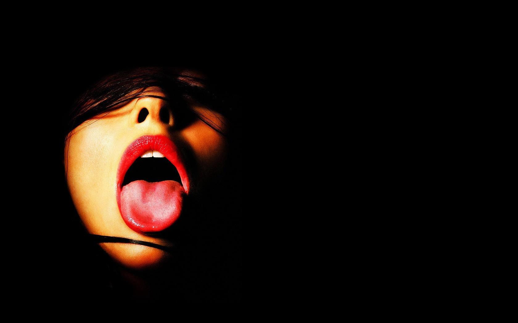 1680x1050 women face open mouth wallpaper and background JPG