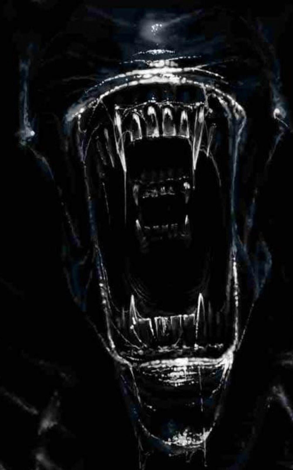 Alien Mouth Horror Android Wallpaper free download