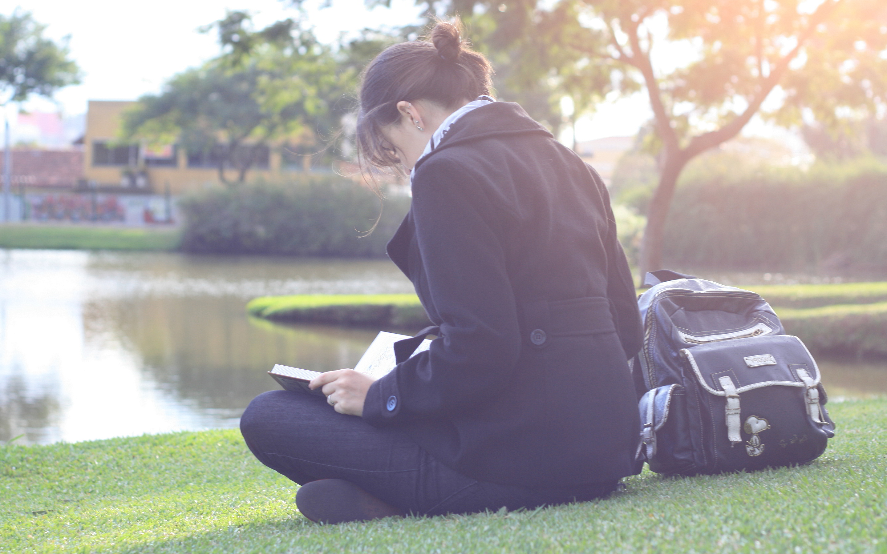 Beautiful Girl Reading A Book