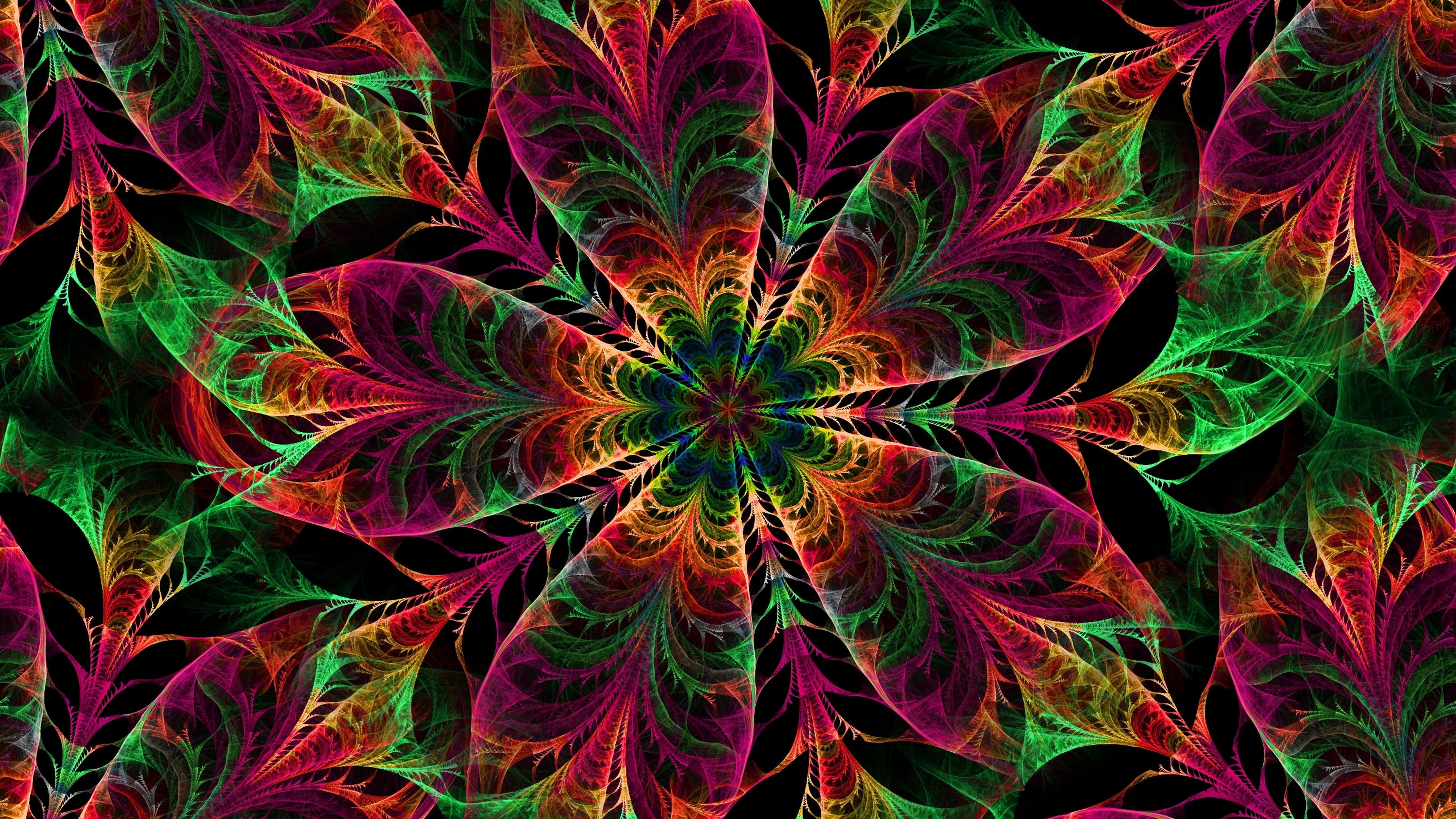 Download wallpaper 3840x2160 kaleidoscope, patterns, colors 4k uhd